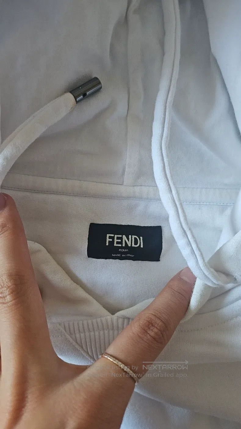 Fendi Fendi White hooded sweatshirt Size L / US 10 / IT 46 - 3 Thumbnail