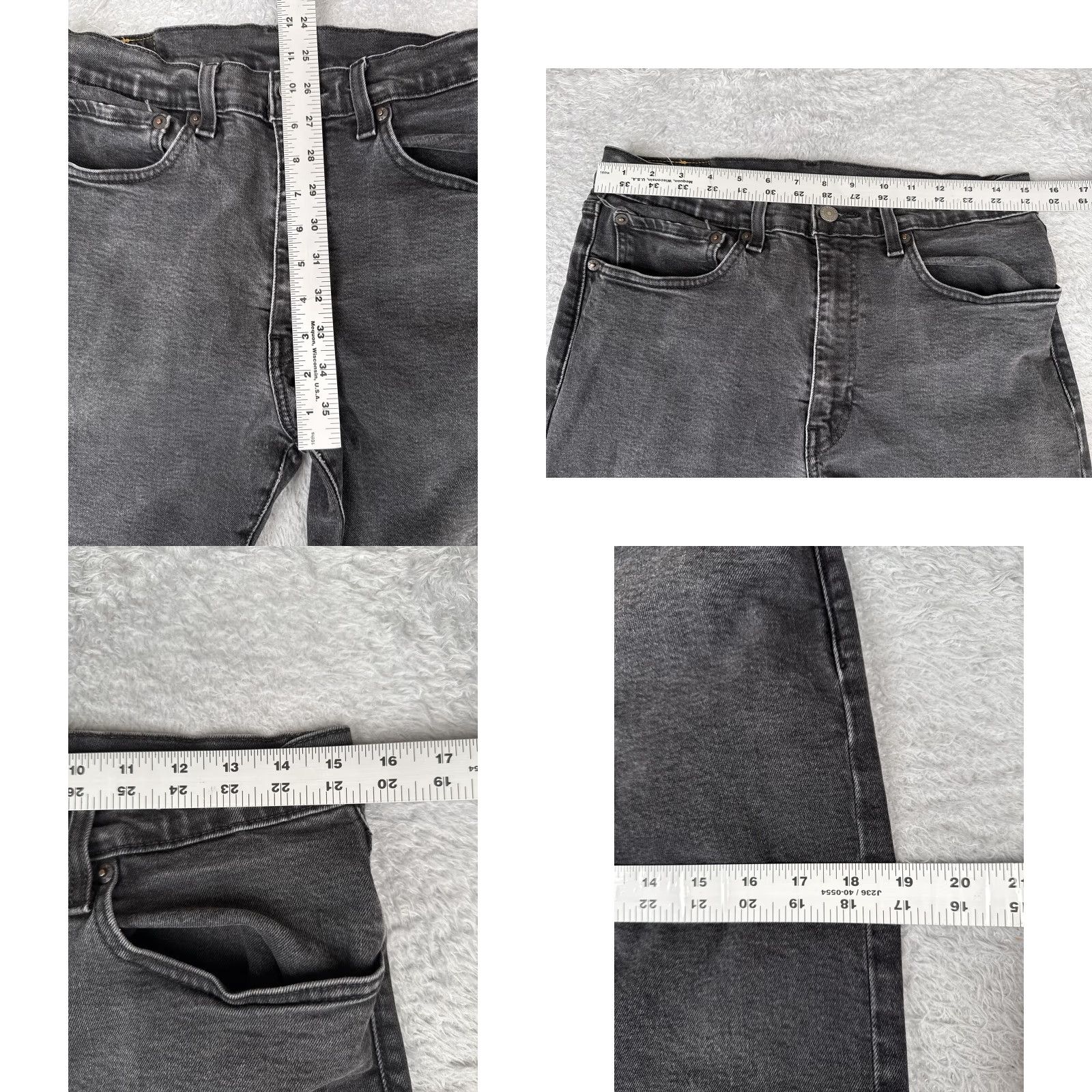 Levi's Levis Premium 512 Jeans Mens 34x32 31x29 Black Slim Tapered Denim Size US 34 / EU 50 - 9 Thumbnail