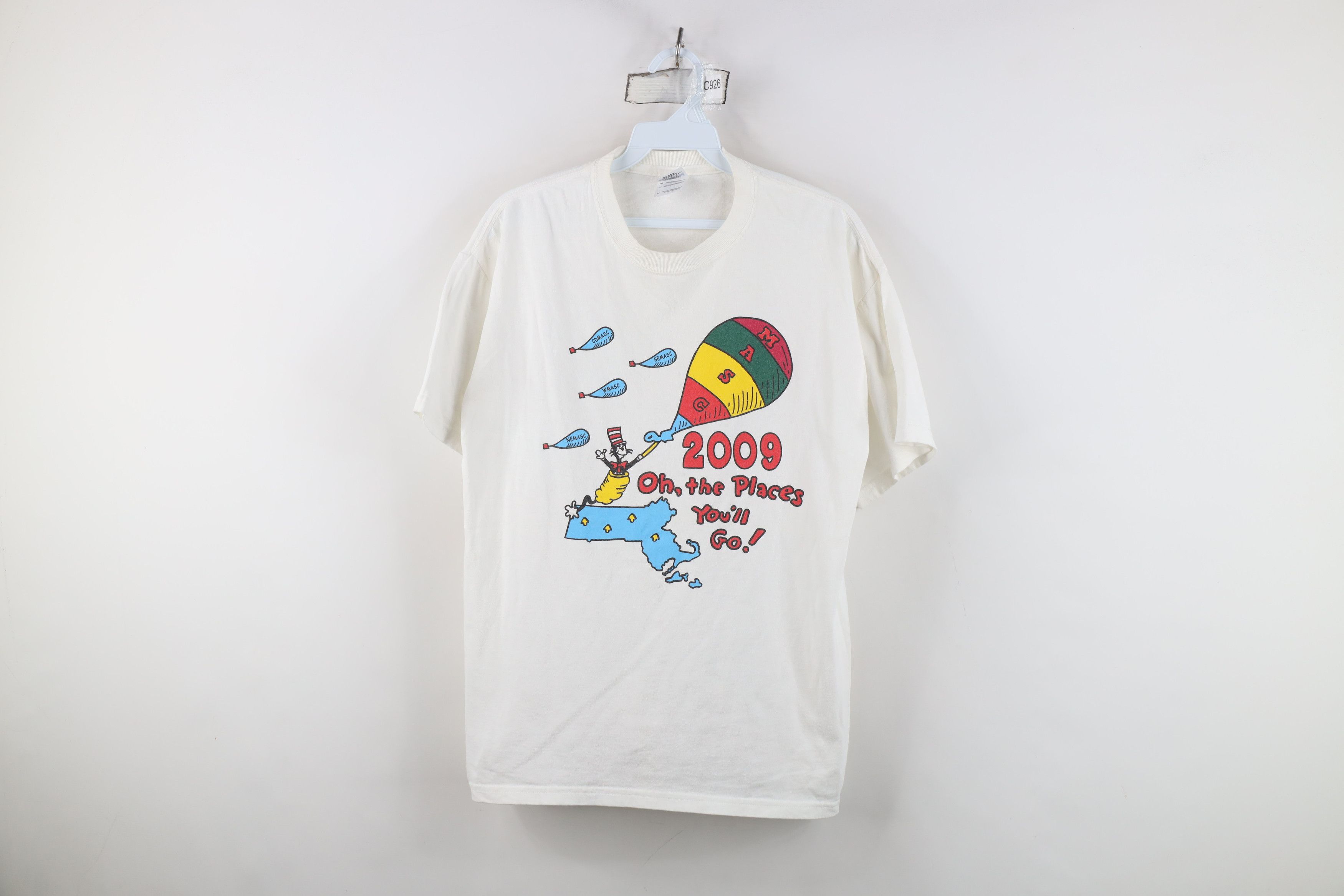 Vintage Vintage Y2K 2009 Dr Seuss Cat in the Hat You'll Go T-Shirt Size US M / EU 48-50 / 2 - 1 Thumbnail