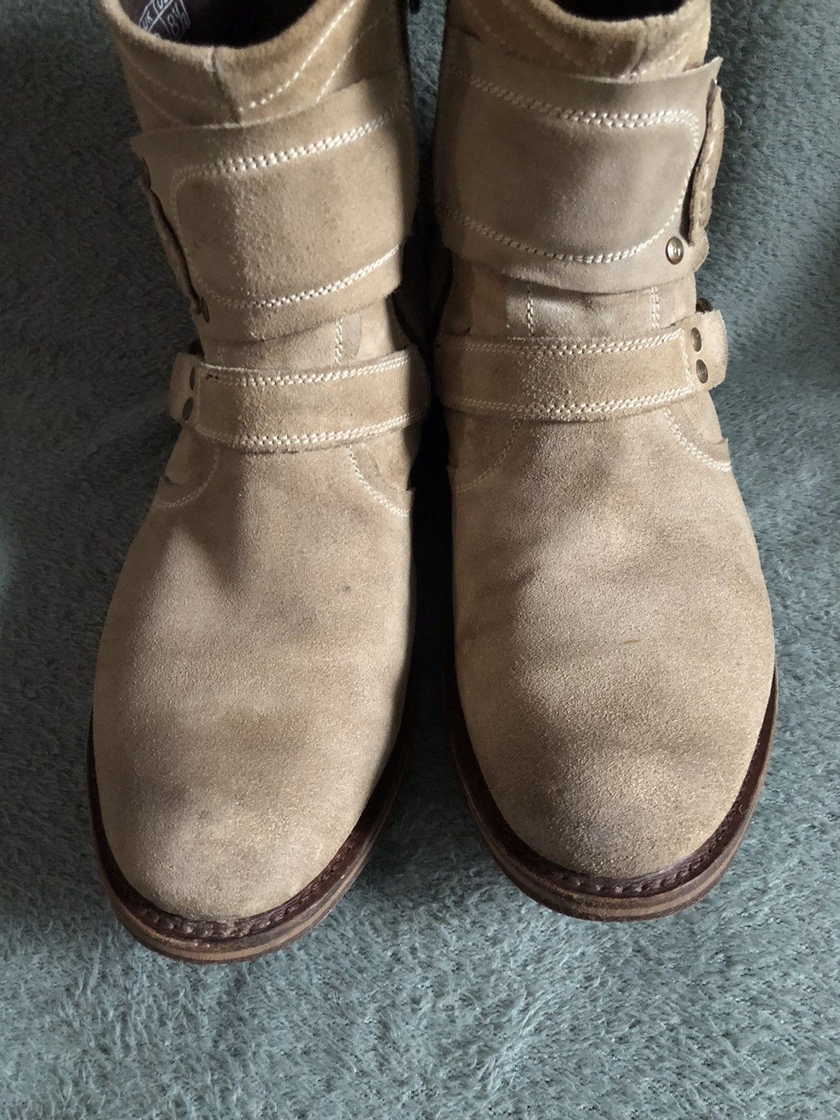Sendra Sendra Suede Boots Beige Biker Western Ankle Boots US 8.5 Size US 8.5 / EU 41-42 - 5 Thumbnail