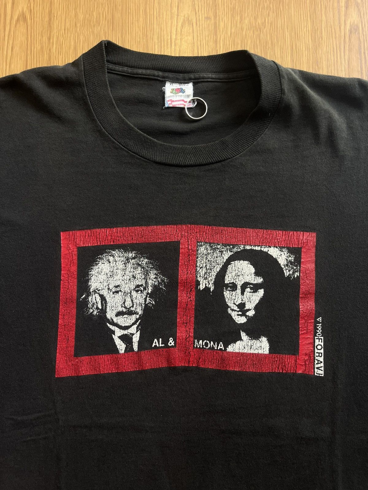 Arts & Science Vintage Mona Lisa Einstein by FORAVI NEW YORK 1990’s Tshirt Size US XL / EU 56 / 4 - 5 Thumbnail