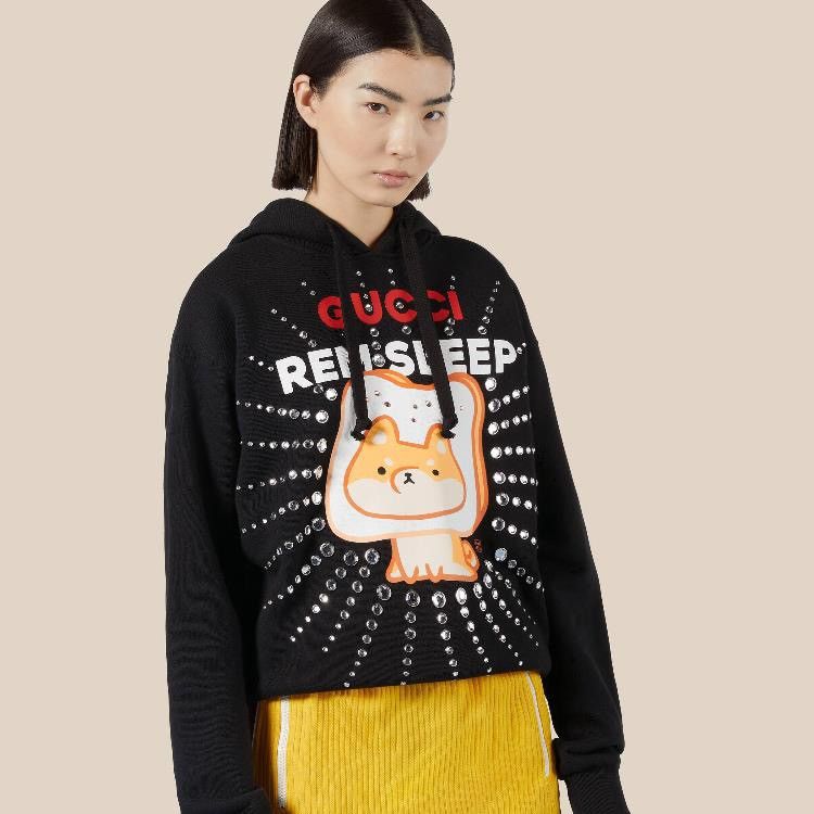 Gucci Gucci Rem Sleep cotton hooded sweatshirt Size XS / US 0-2 / IT 36-38 - 6 Thumbnail