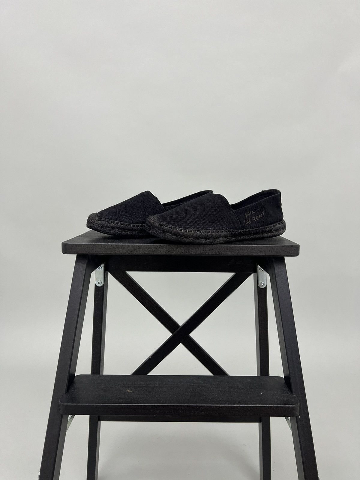 Saint Laurent Paris Saint Laurent Womens Espadrilles Black Size 37 Size US 7 / IT 37 - 4 Thumbnail