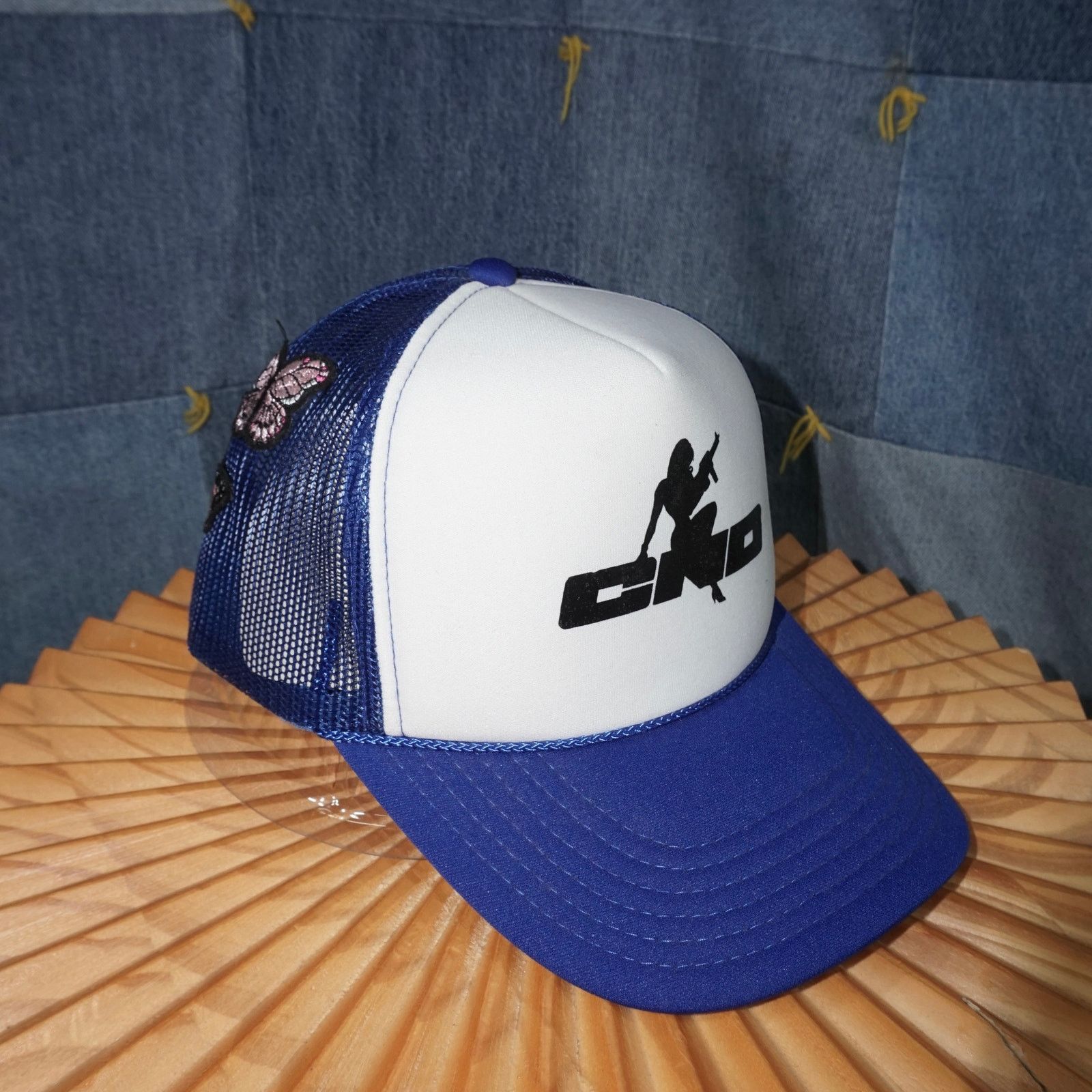 Vintage OSFA - CND logo pinup girl butterfly patch otto trucker hat Size ONE SIZE - 2 Thumbnail