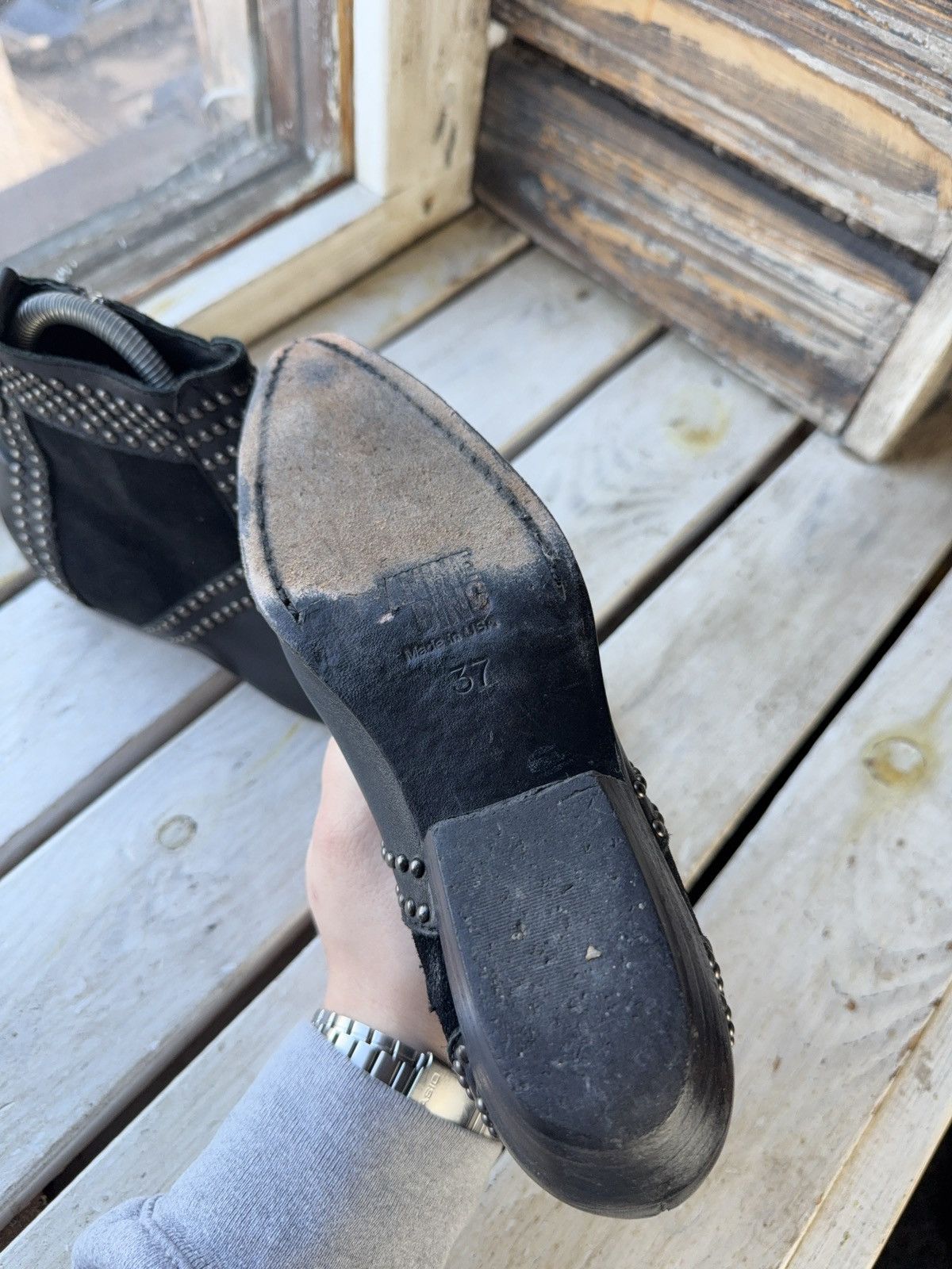 Anine Bing Anine Bing 00s Studded Western Leather Boots Made USA Size US 6.5 / IT 36.5 - 15 Thumbnail