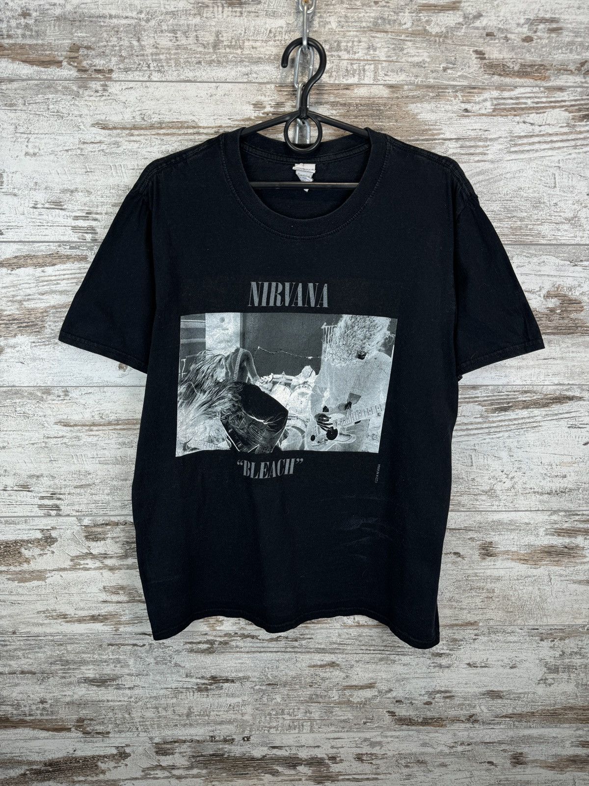 Nirvana × Rock T Shirt × Vintage Mens Vintage Nirvana “Bleach” T 