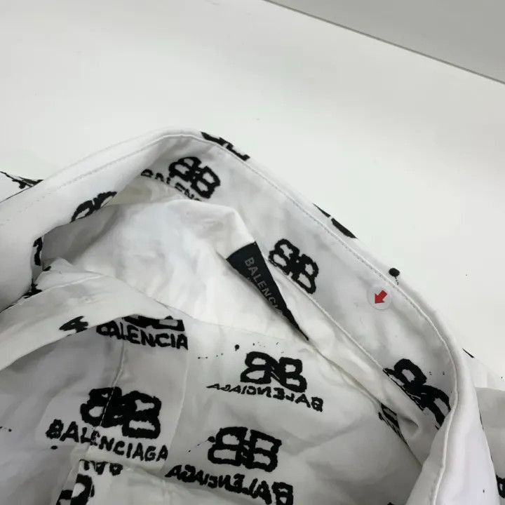 Balenciaga Balenciaga Printed Logo Long Sleeve Shirt 0079-2507 Size S / US 4 / IT 40 - 5 Thumbnail