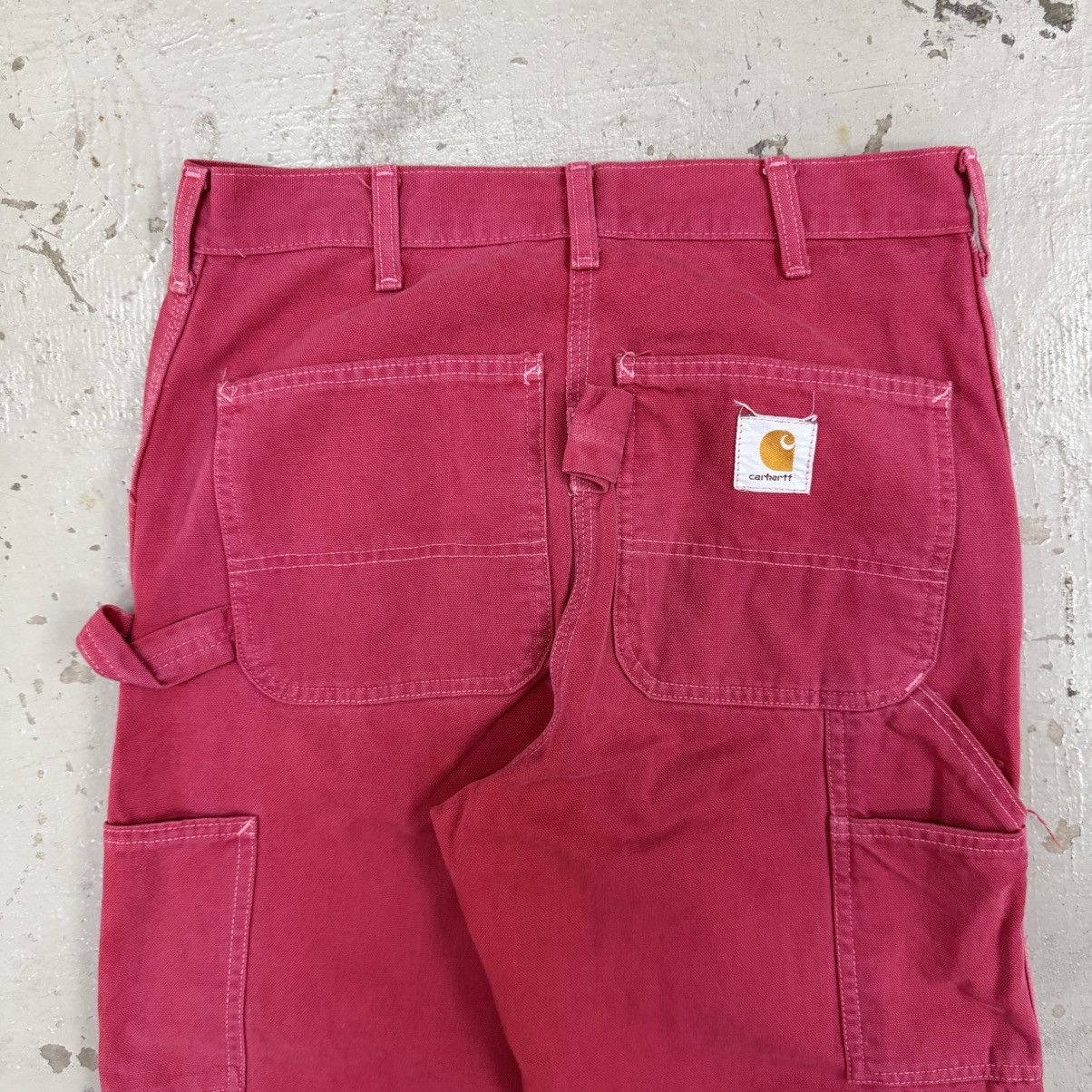 Carhartt Rare Design Vintage Brand Carhartt Carpenter Pants 1990s Red Size US 31 - 2 Thumbnail