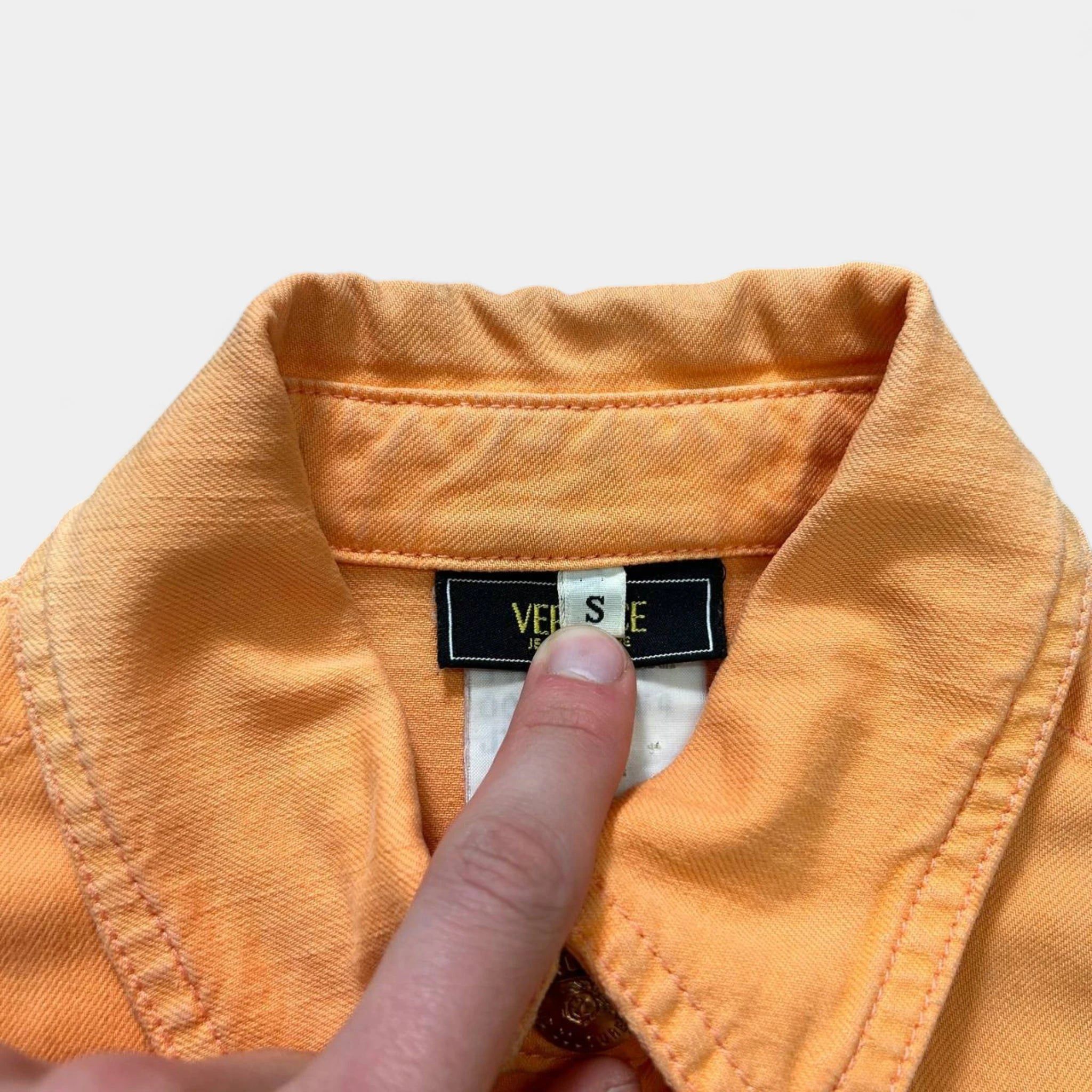 Versace Versace Jeans Couture Orange Denim Jacket Size US S / EU 44-46 / 1 - 4 Thumbnail