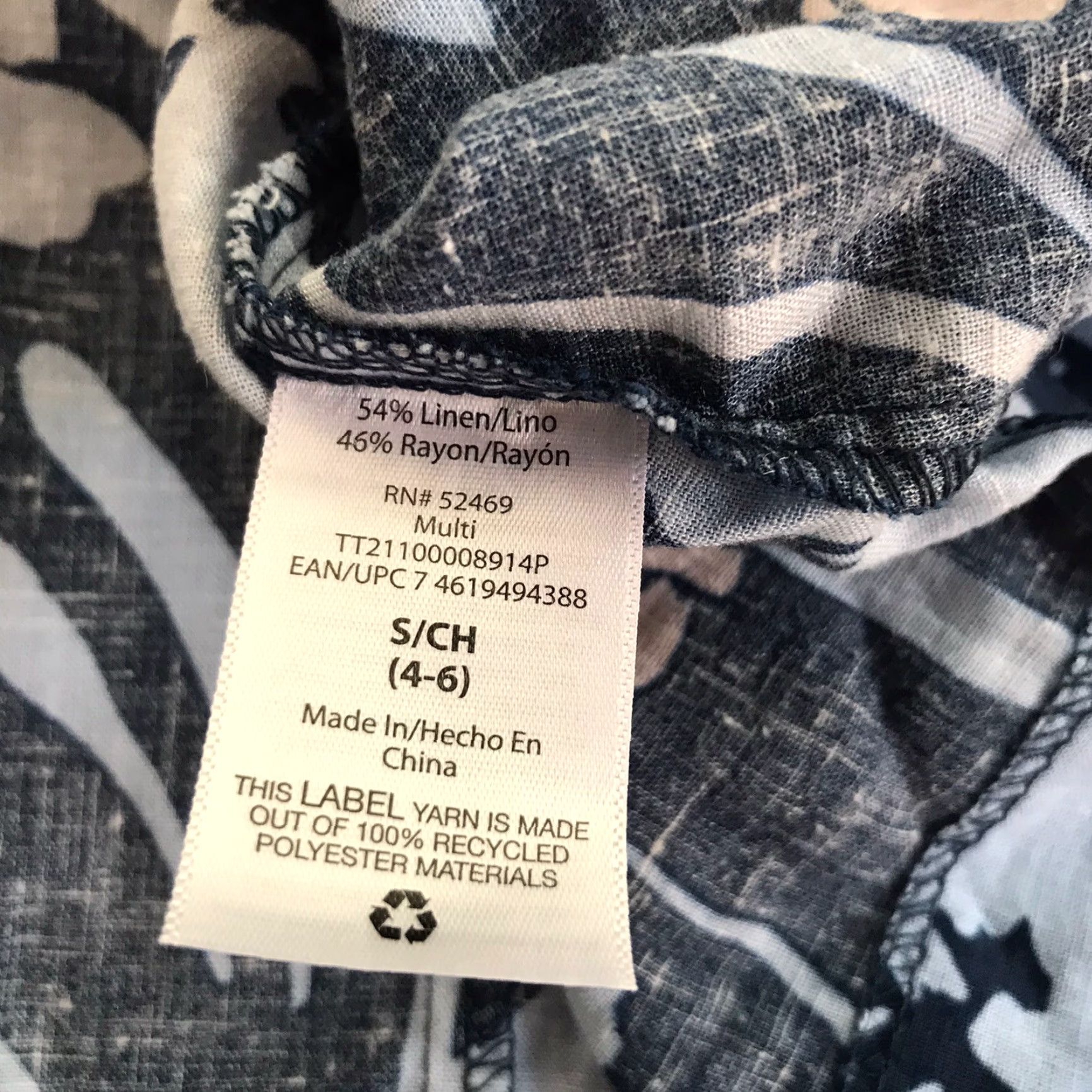 Vintage VINTAGE Time & Tru Women's Linen Rayon Tank Top S Floral Pattern Sleeveless Summer Casual White Size S / US 4 / IT 40 - 4 Thumbnail