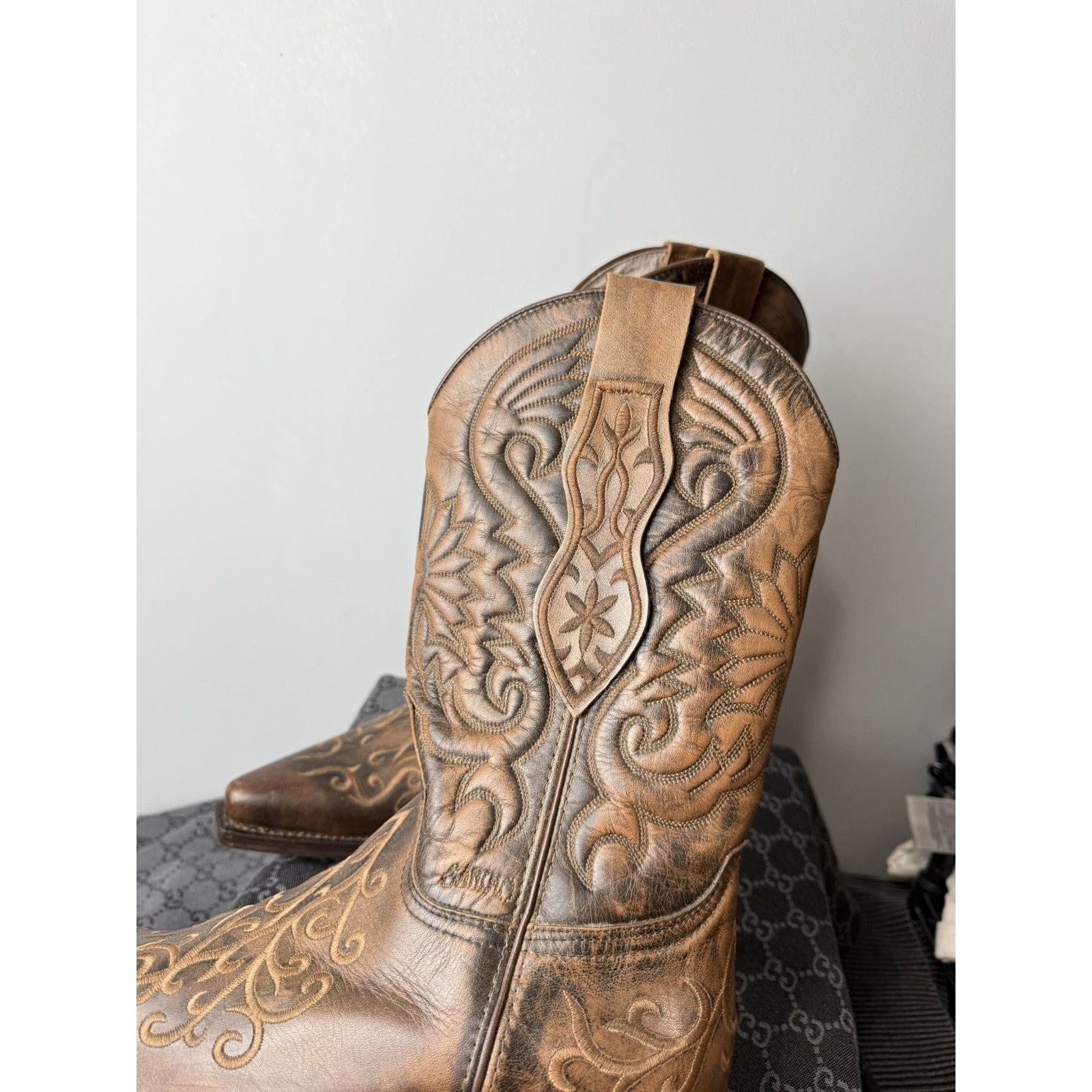 Sancho Boots 💥Rare! Vintage Sancho Western Leather Cowboy Boots Size US 9 / EU 42 - 4 Thumbnail