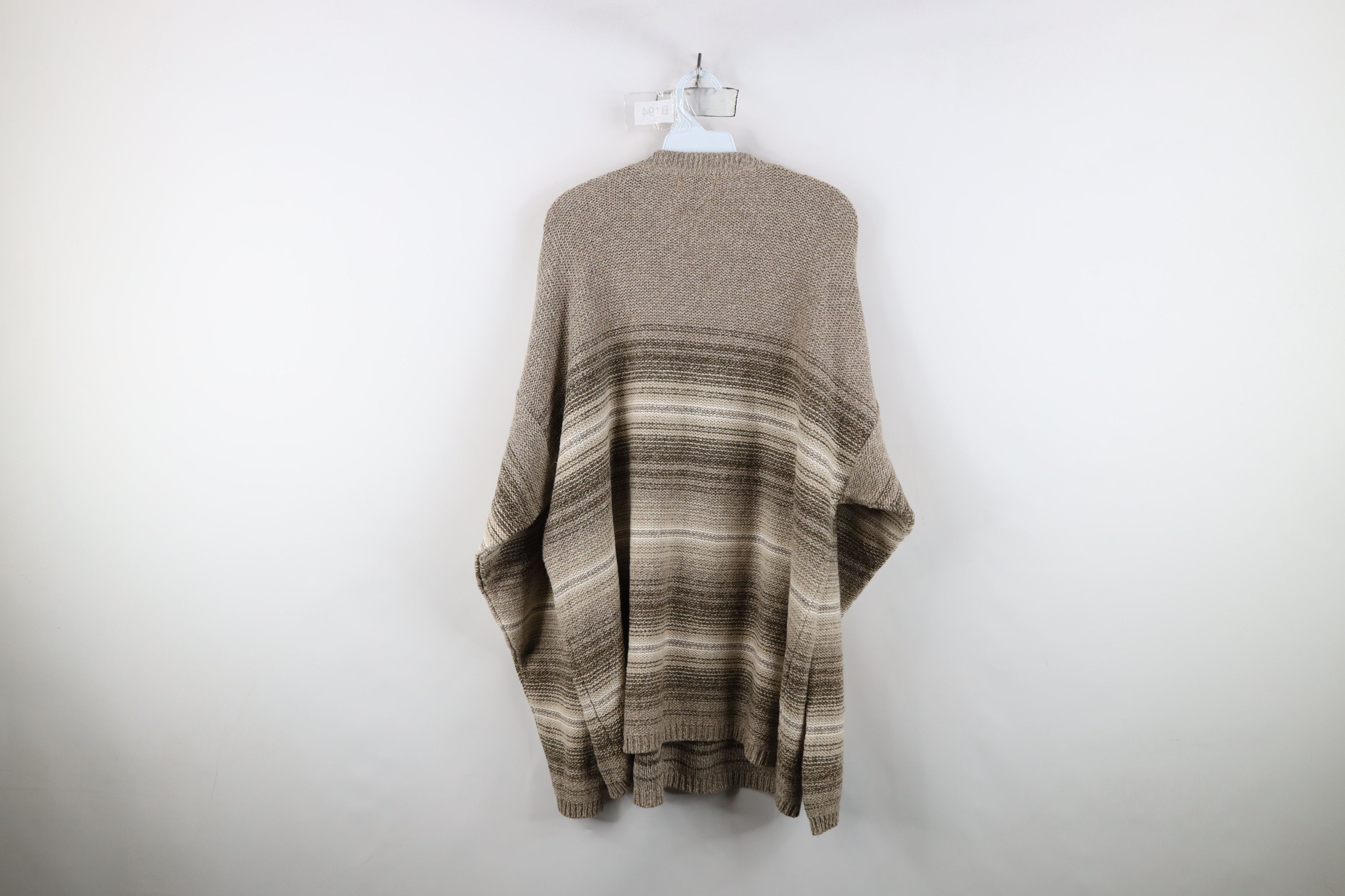 Vintage Vintage 90s Streetwear Knit Crewneck Sweater Earth Tone USA Size US XXL / EU 58 / 5 - 6 Thumbnail