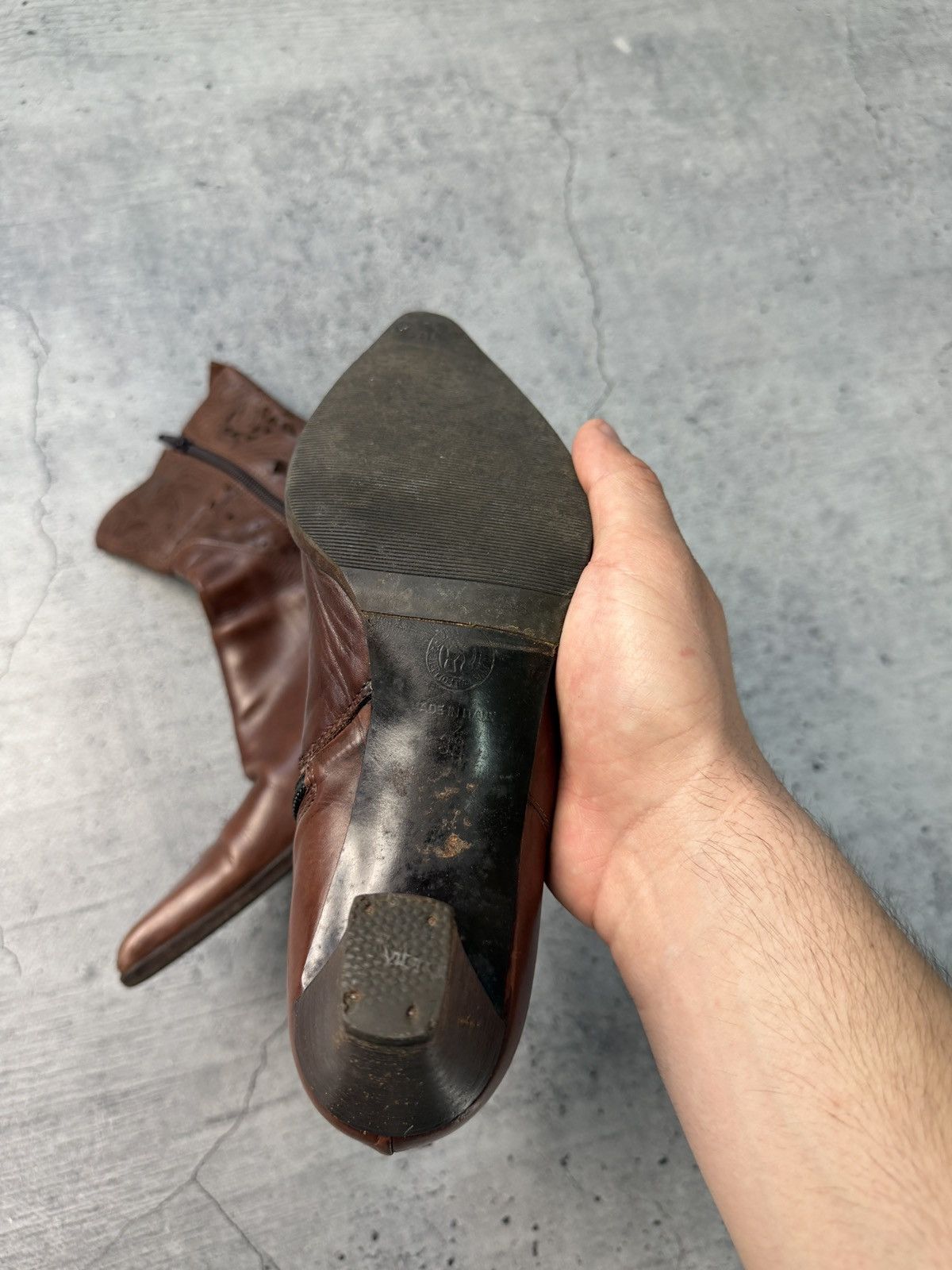 Dirk Bikkembergs Vintage Leather Boots Avantgarde Rick Owens Style AS 98 Rare Size US 5.5 / EU 38 - 8 Thumbnail