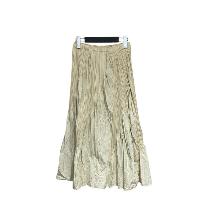 Issey Miyake Issey Miyake Beige pleated skirt Size 42" / US 20 - 2 Thumbnail