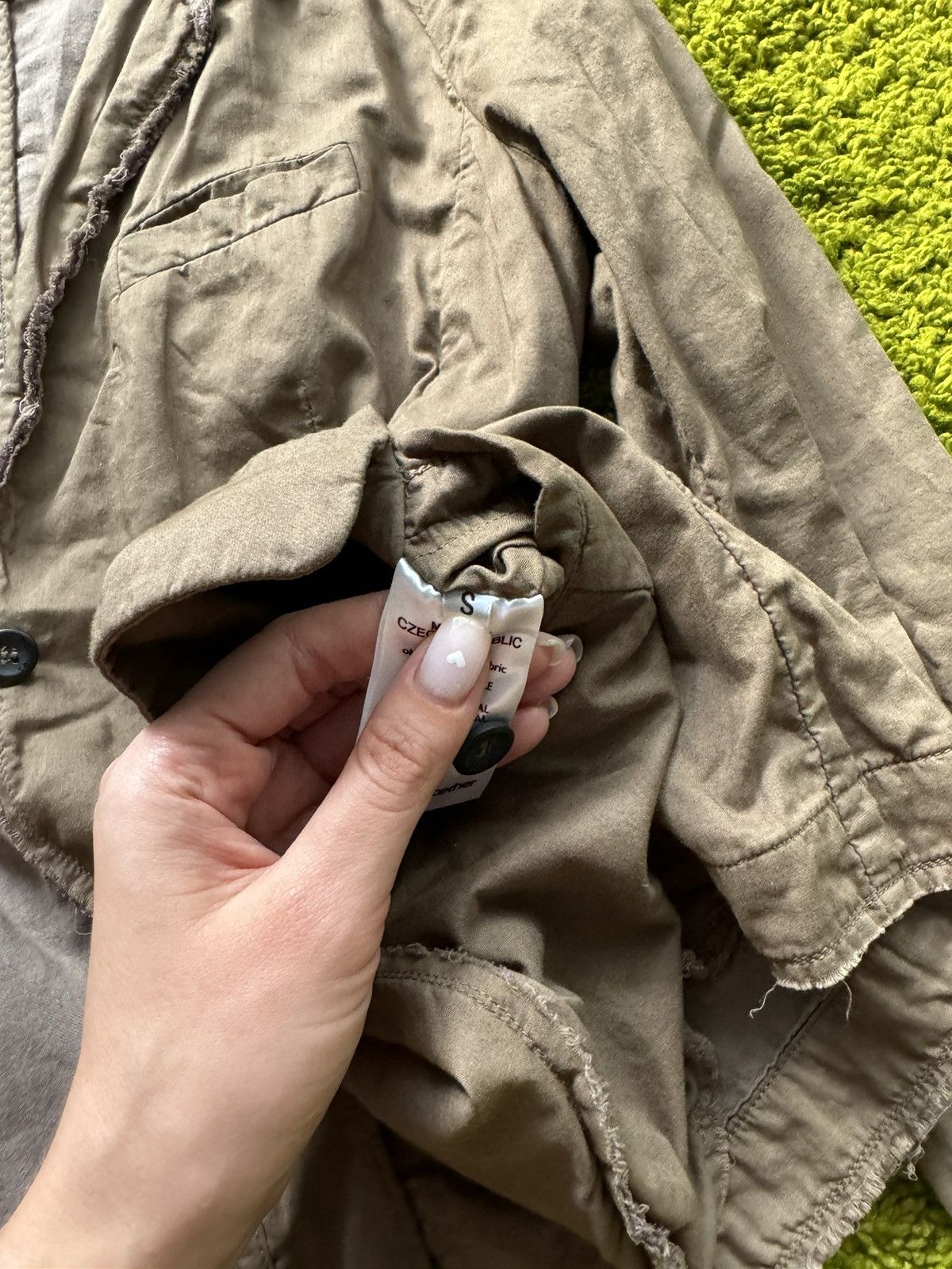 Designer × hannes roether Hannes Roether avant garde khaki blazer Size S / US 4 / IT 40 - 6 Thumbnail
