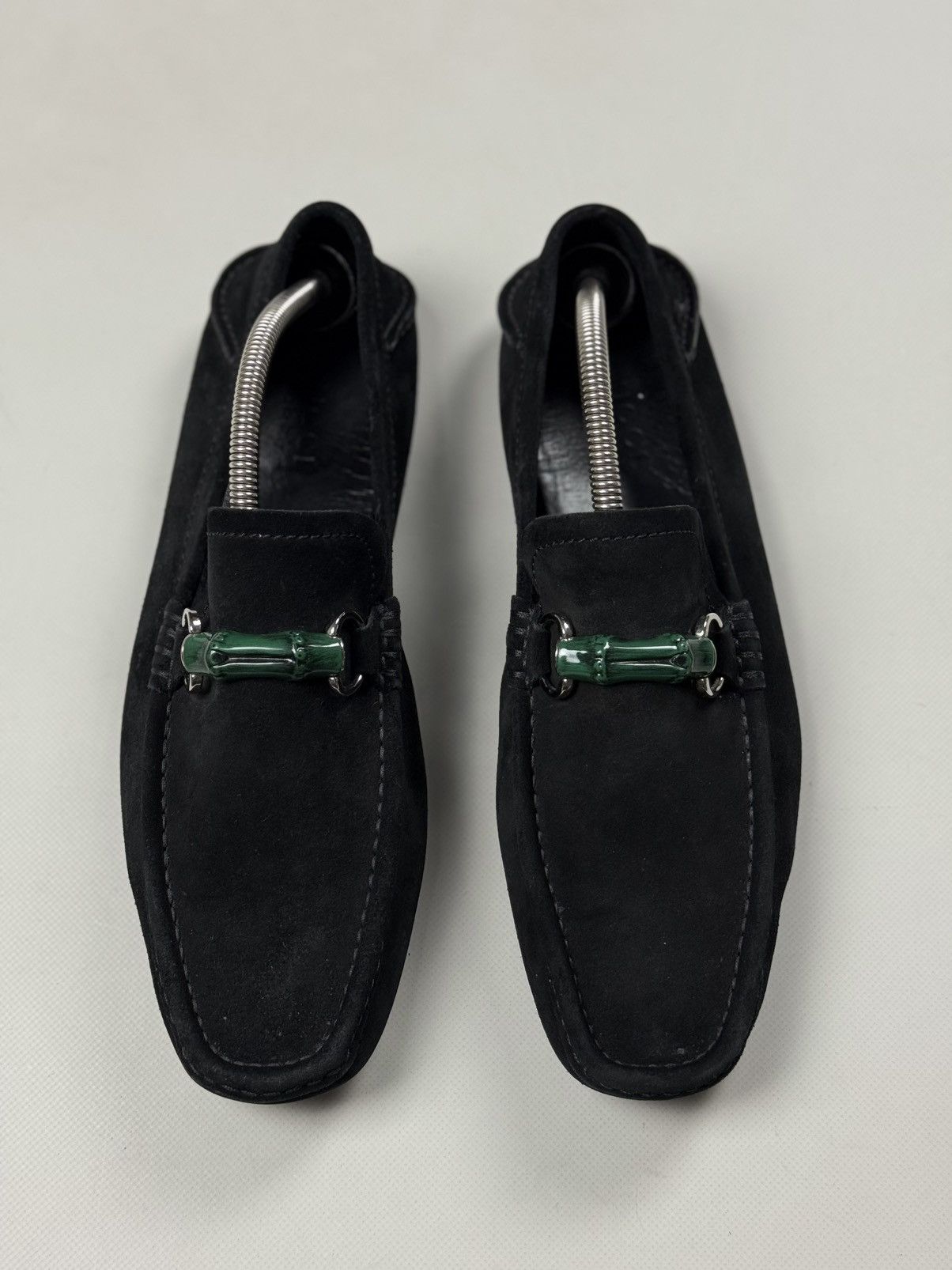 Gucci Gucci Bamboo Horsebit Suede Classic Formal Loafers Shoes Size US 8.5 / EU 41-42 - 10 Thumbnail