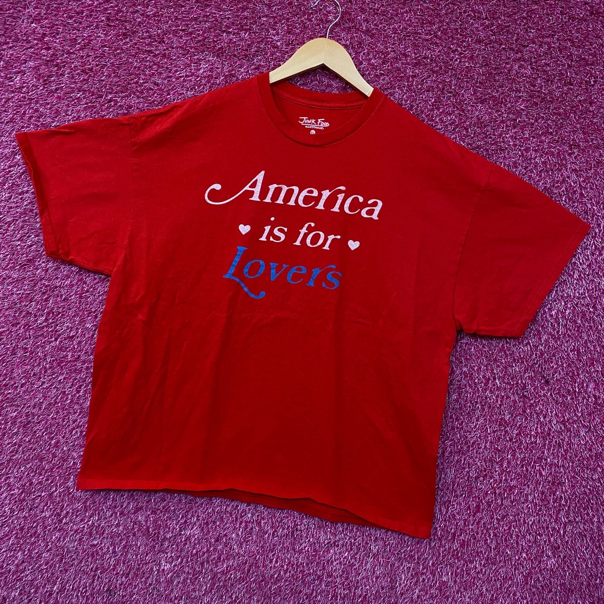 Junk Food Junk Food Clothing America Is For Lovers Graphic T-Shirt XL Size US XL / EU 56 / 4 - 3 Thumbnail