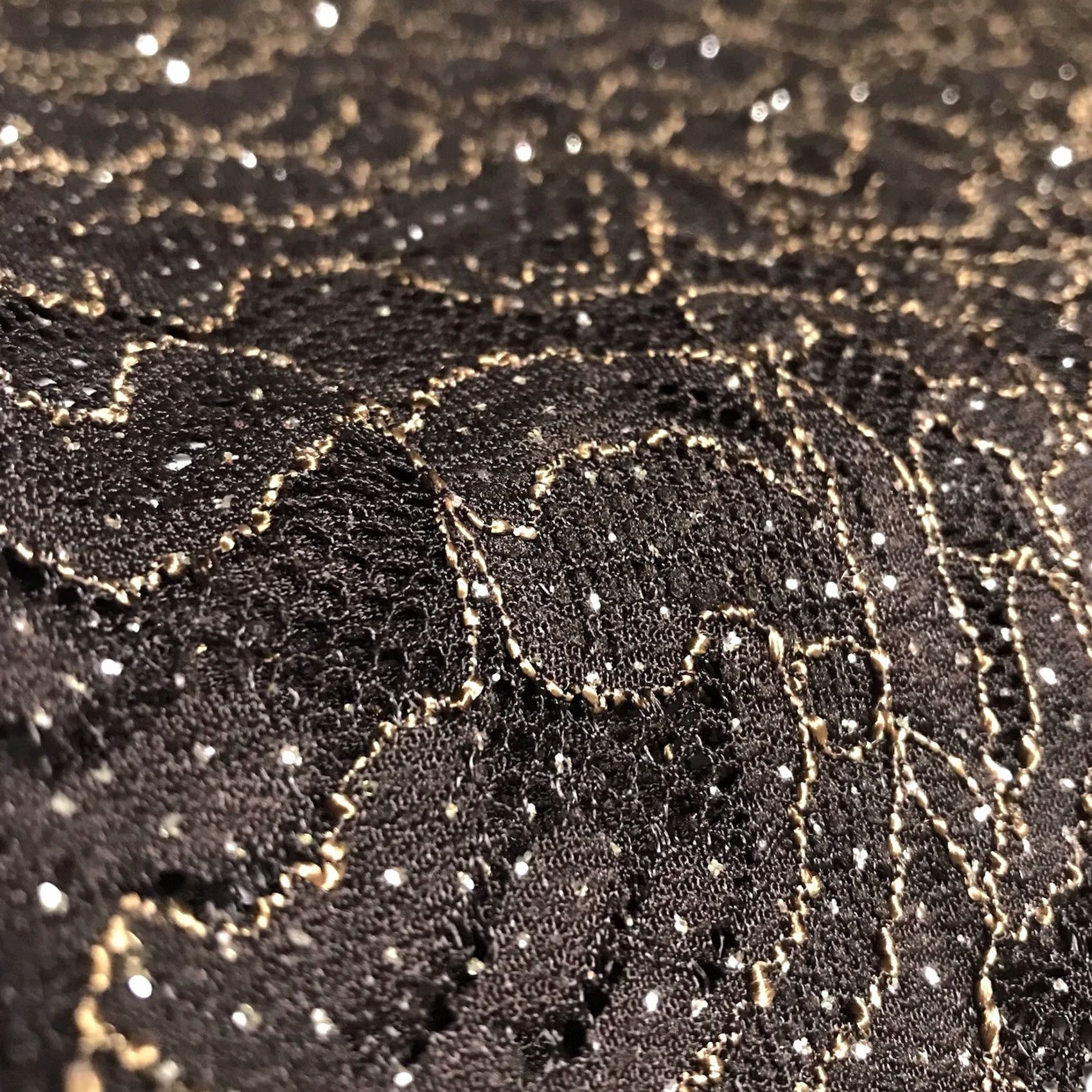 Vintage Buckle Tank Top Women Brown Floral Lace Fitted Sparkly Glitter Layering Sleeveless S Brown Lion Size S / US 4 / IT 40 - 6 Thumbnail