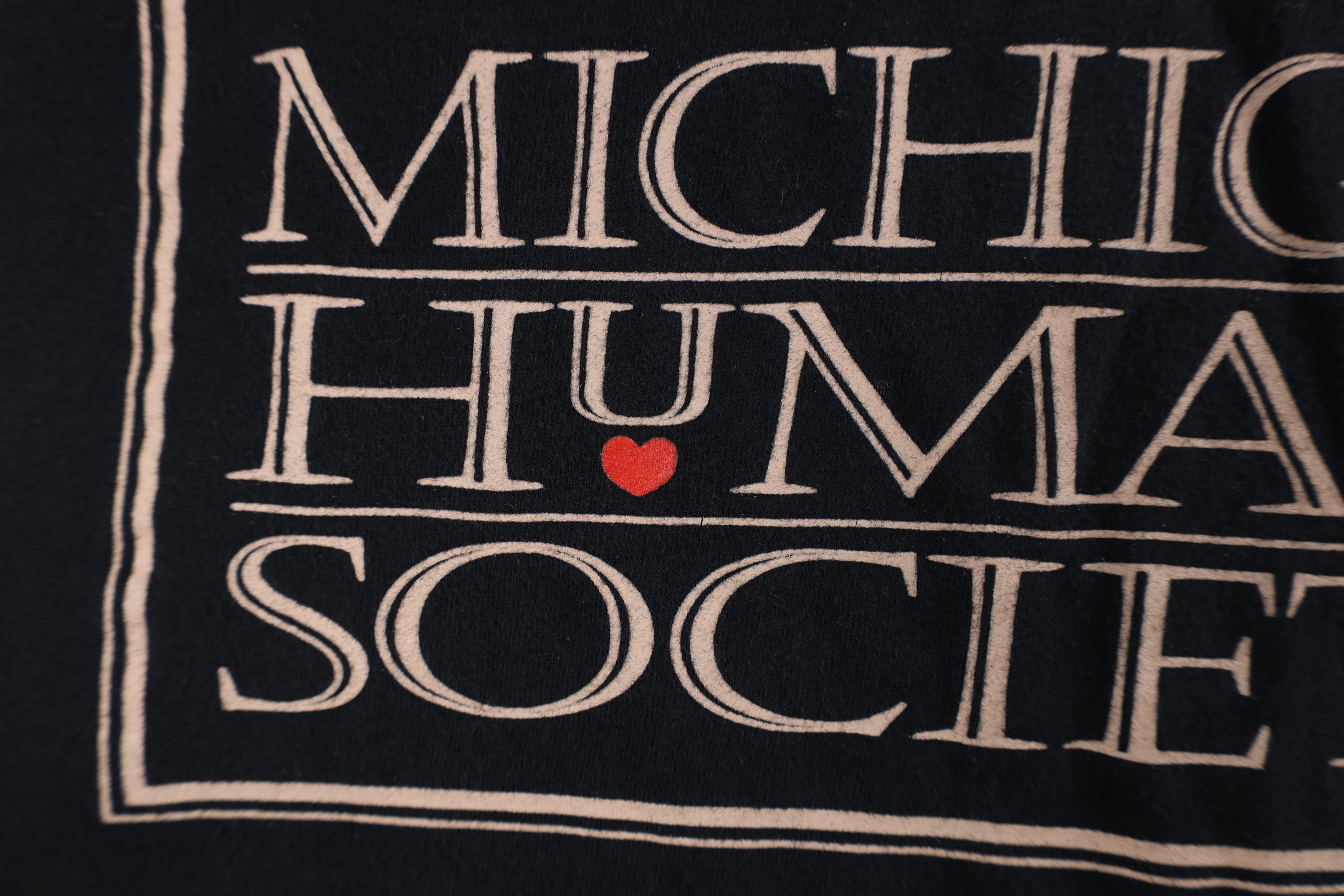 Vintage Vintage 90s Animal Michigan Humane Society T-Shirt Black Size US L / EU 52-54 / 3 - 5 Thumbnail