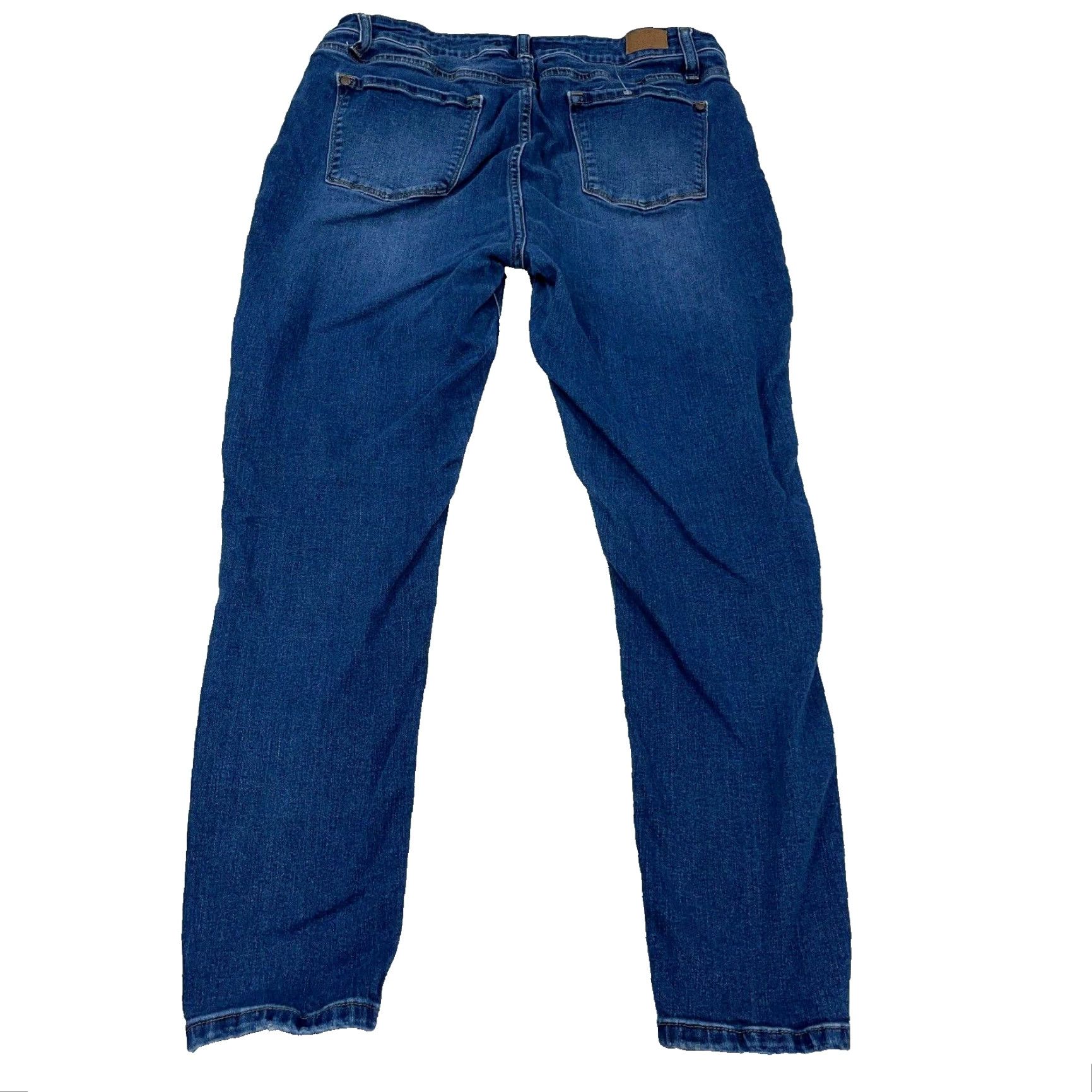 Vintage Judy Blue Jeans Women 15 32 Skinny Fit Dark Wash Faded Distressed-Free Stretch Button Fly Denim Pants Jeans Blue 5-Pocket Style Regular Waist Womens Size 36" / US 14 / IT 50 - 2 Thumbnail