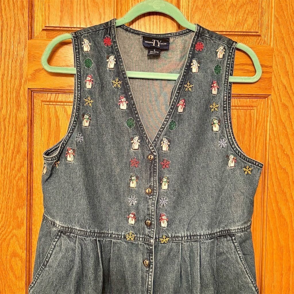 Other Original TY Wear Women's Denim Sleeveless Dress Size 8 Snowm Size M / US 6-8 / IT 42-44 - 3 Thumbnail