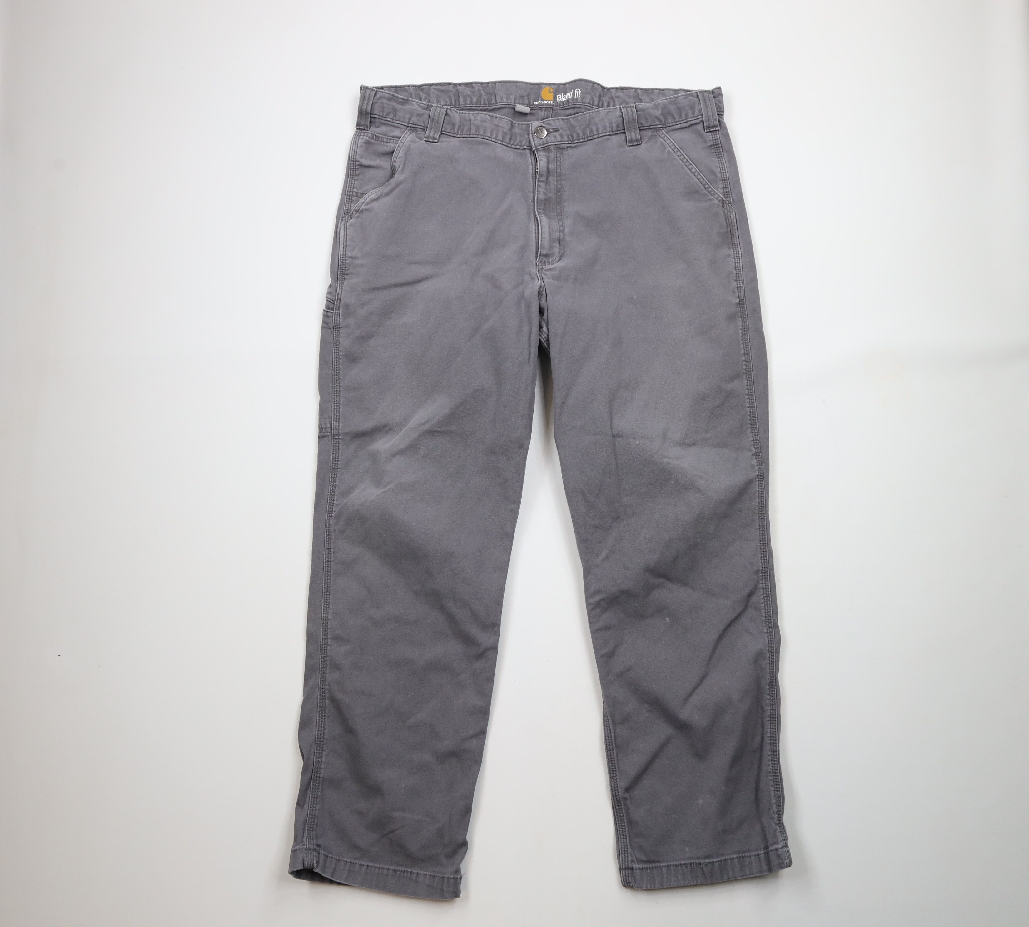 Carhartt × Vintage Vintage Carhartt Relaxed Fit Wide Leg Dungaree Pants Gray Size US 40 / EU 56 - 1 Thumbnail