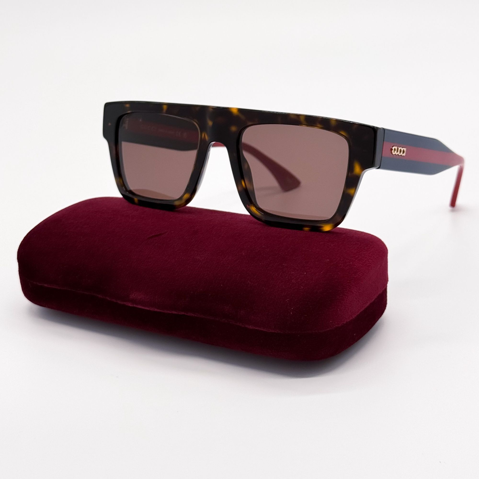 Gucci NEW GUCCI GG1868S 002 HAVANA BLUE RED UNISEX SUNGLASSES Size ONE SIZE - 2 Thumbnail