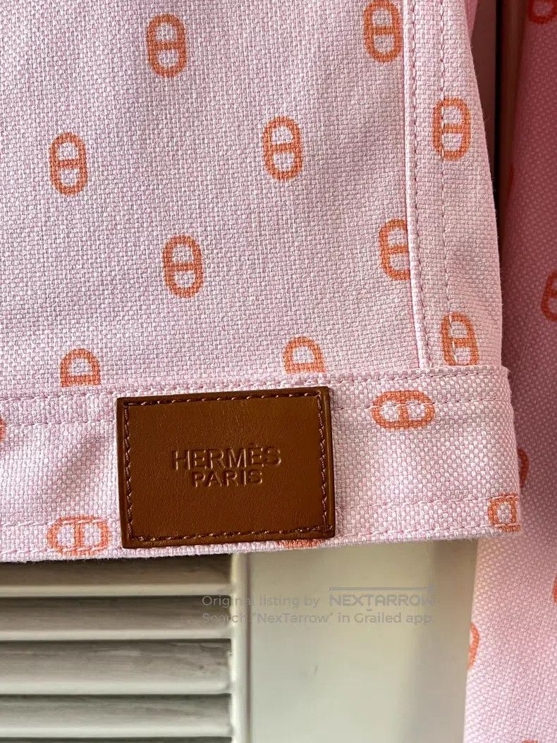 Hermes Hermes Pink Pig Nose Denim Jacket Size XXS / US 00 / IT 34 - 6 Thumbnail