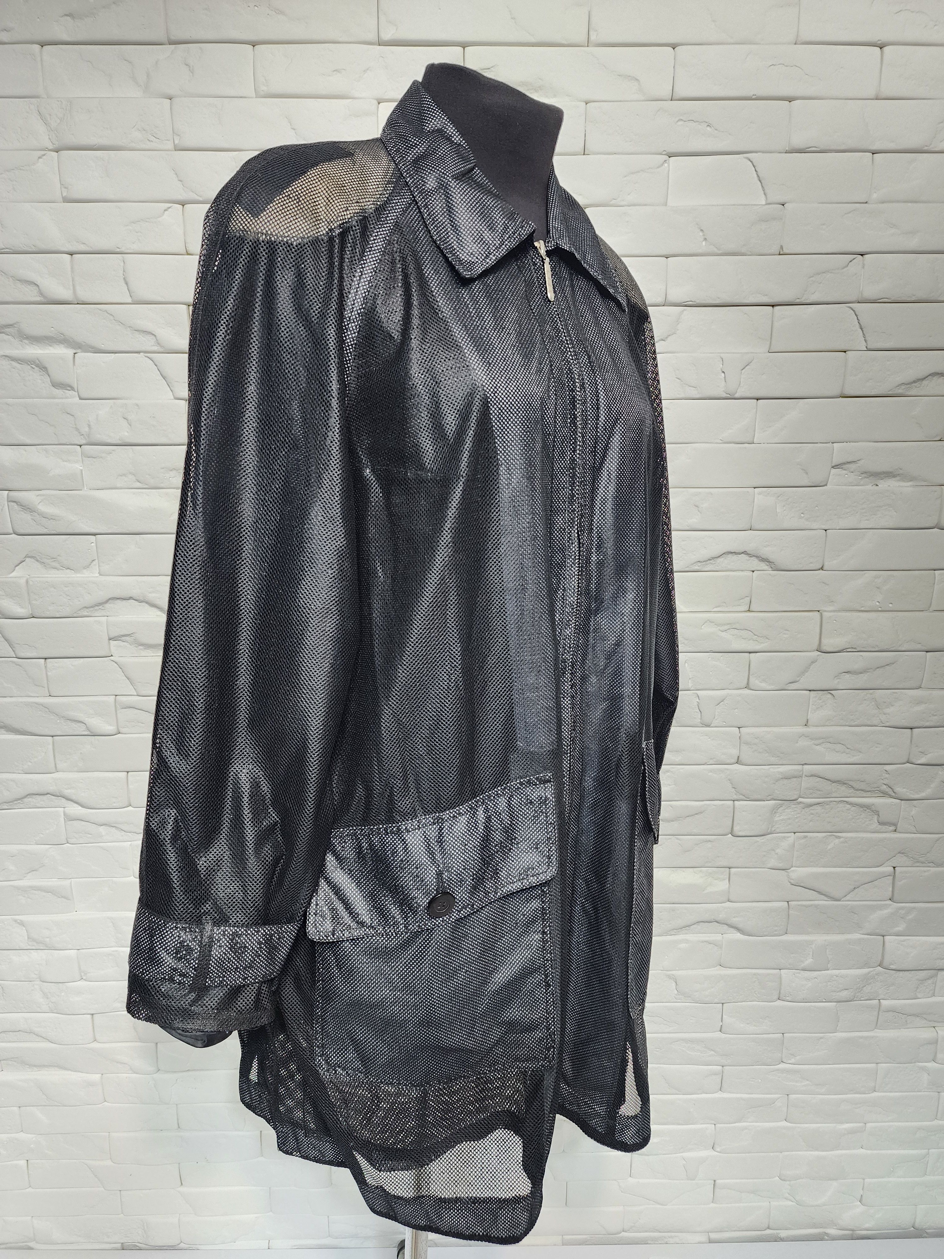 Designer Women's black jacket with a metal zipper. Size 3XL / US 20-22 - 3 Thumbnail