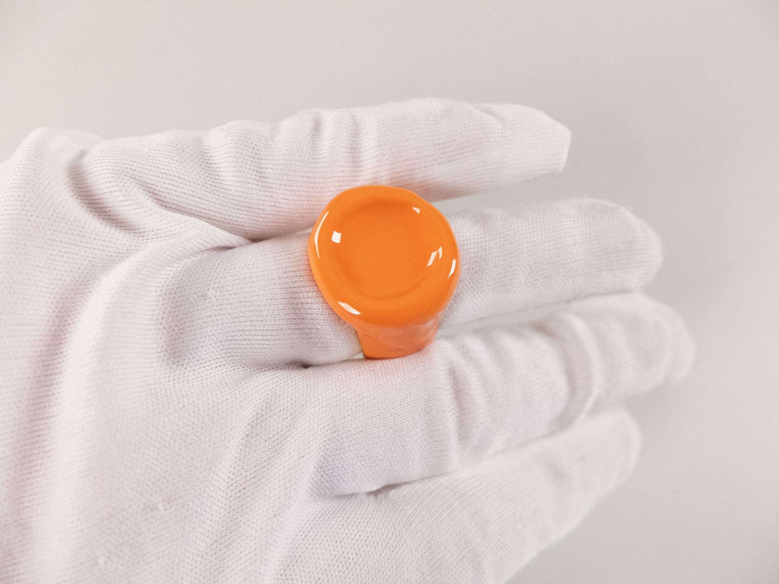 Bottega Veneta BOTTEGA VENETA Seal orange gold plated silver ring 9.5 21 q Size ONE SIZE - 8 Thumbnail