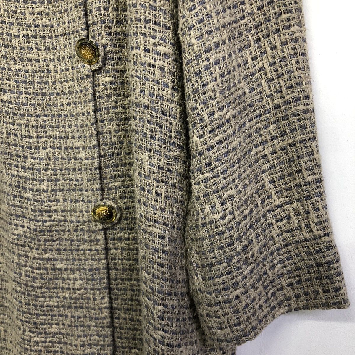 Japanese Brand × Smartwool Fancy Worsted Smart Wool Design Long Coat Jacket Size US M / EU 48-50 / 2 - 6 Thumbnail