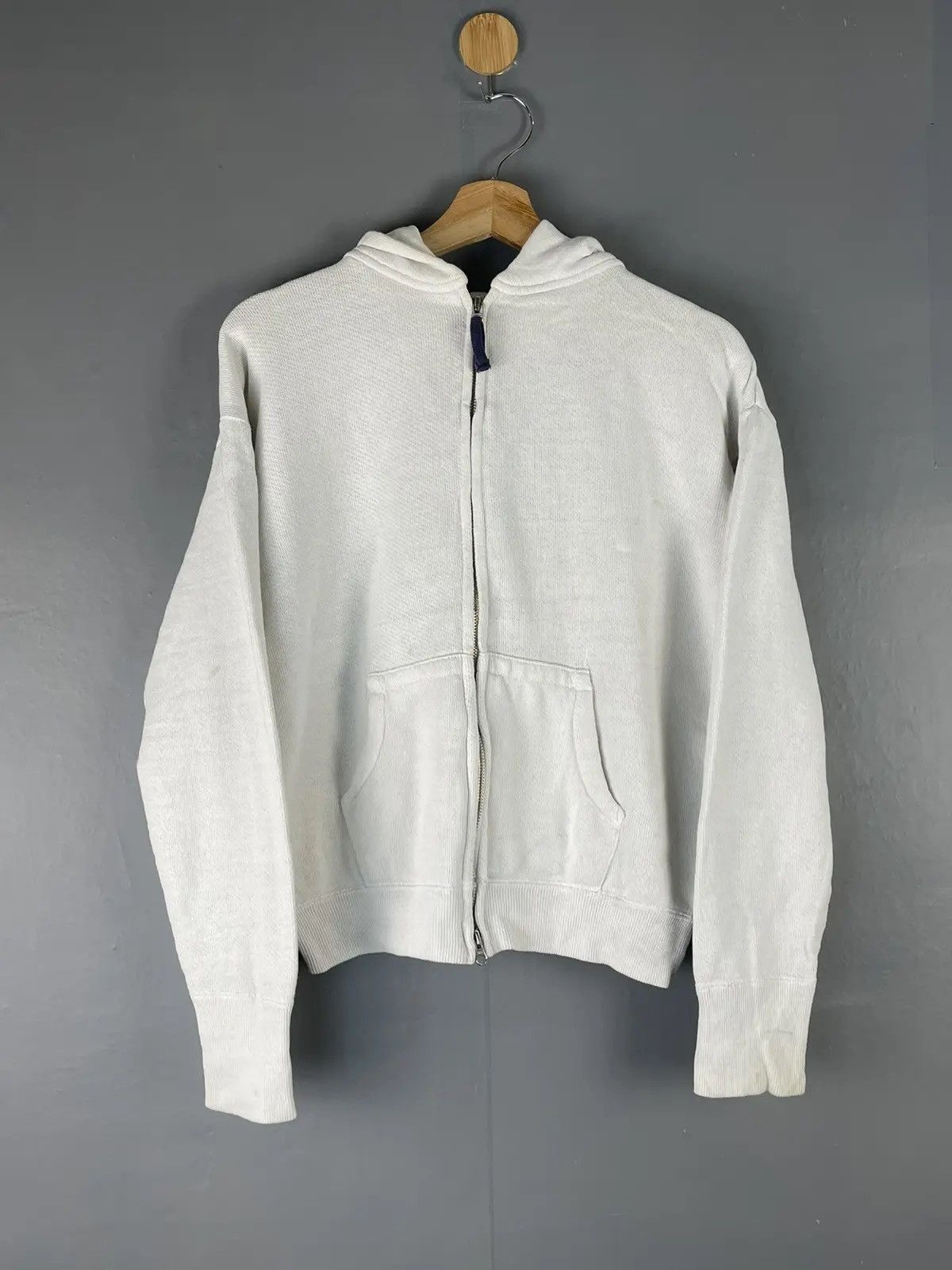 45rpm Vintage 45 RPM Studio Indigo Plain Zipper Hoodie Size US S / EU 44-46 / 1 - 1 Thumbnail