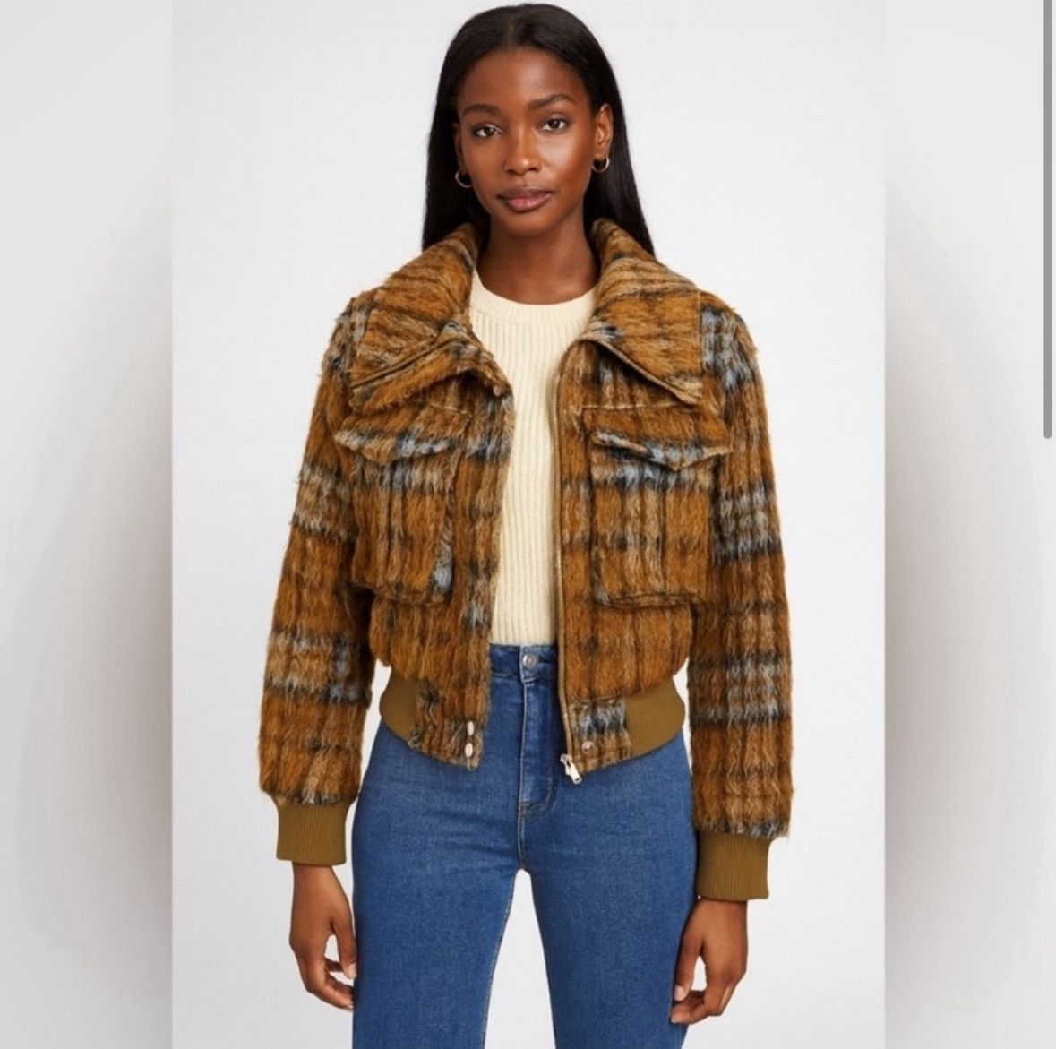 7 For All Mankind 7 For All Mankind Alicia Plaid Bomber Jacket/MEDIUM Size M / US 6-8 / IT 42-44 - 1 Thumbnail