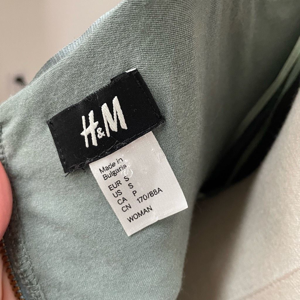 H&M H&M Green Contrast Ribbon Fit and Flare Dress S Size S / US 4 / IT 40 - 6 Thumbnail