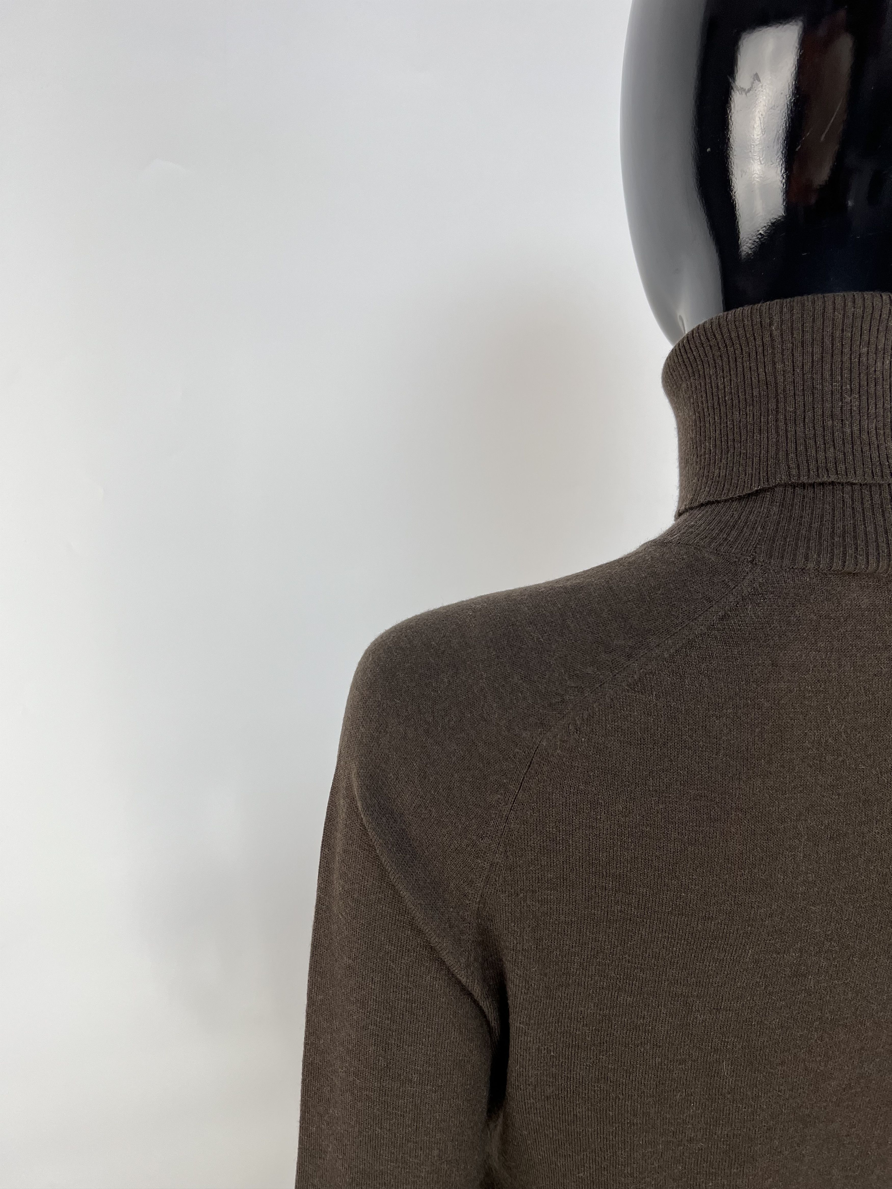 Escada Escada Brown Wool Silk Cashmere Turtleneck Sweater Size S Size S / US 4 / IT 40 - 7 Thumbnail