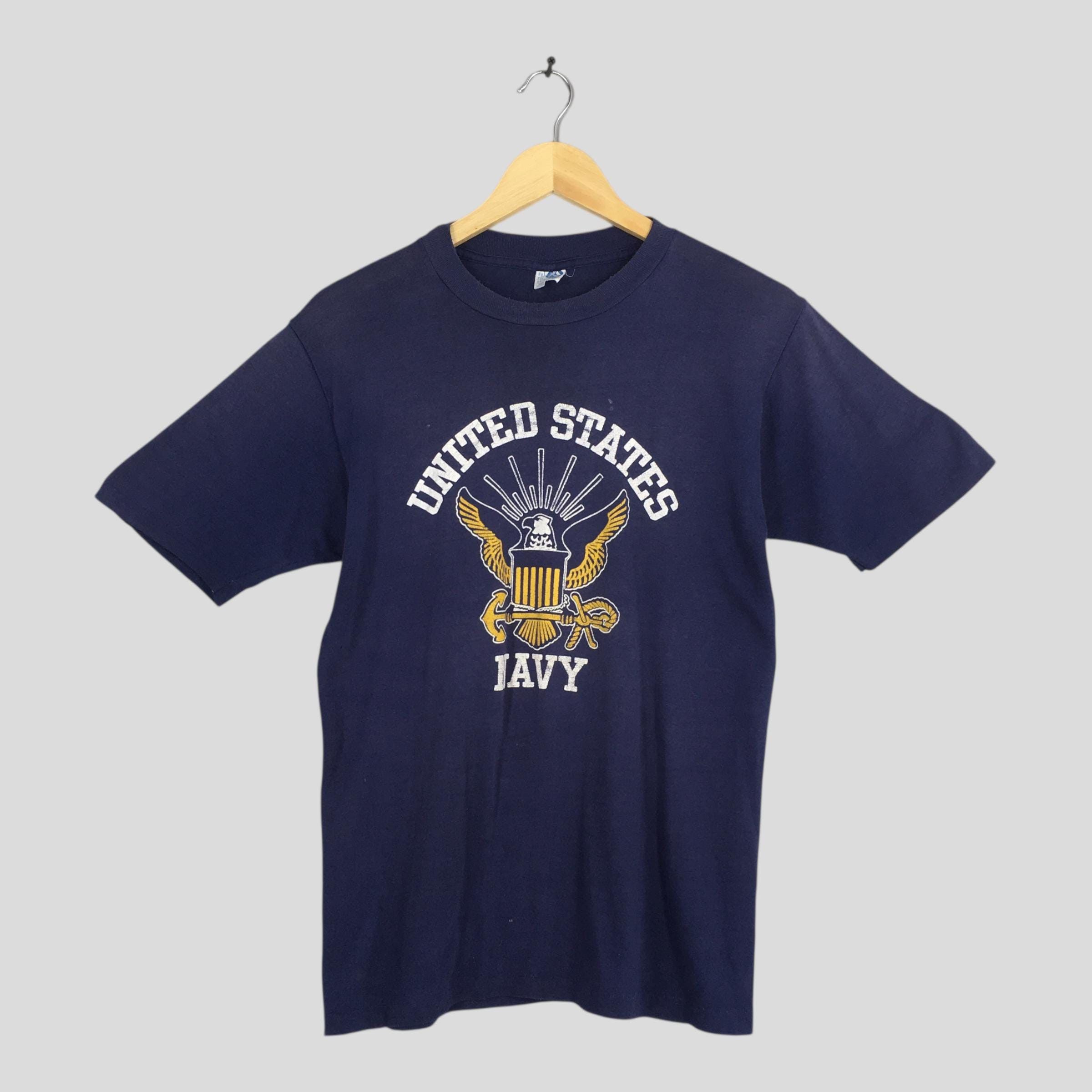 Naval Clothing Factory Vintage 1980s Artex United States Navy Blue Tshirt Large Size US L / EU 52-54 / 3 - 1 Thumbnail