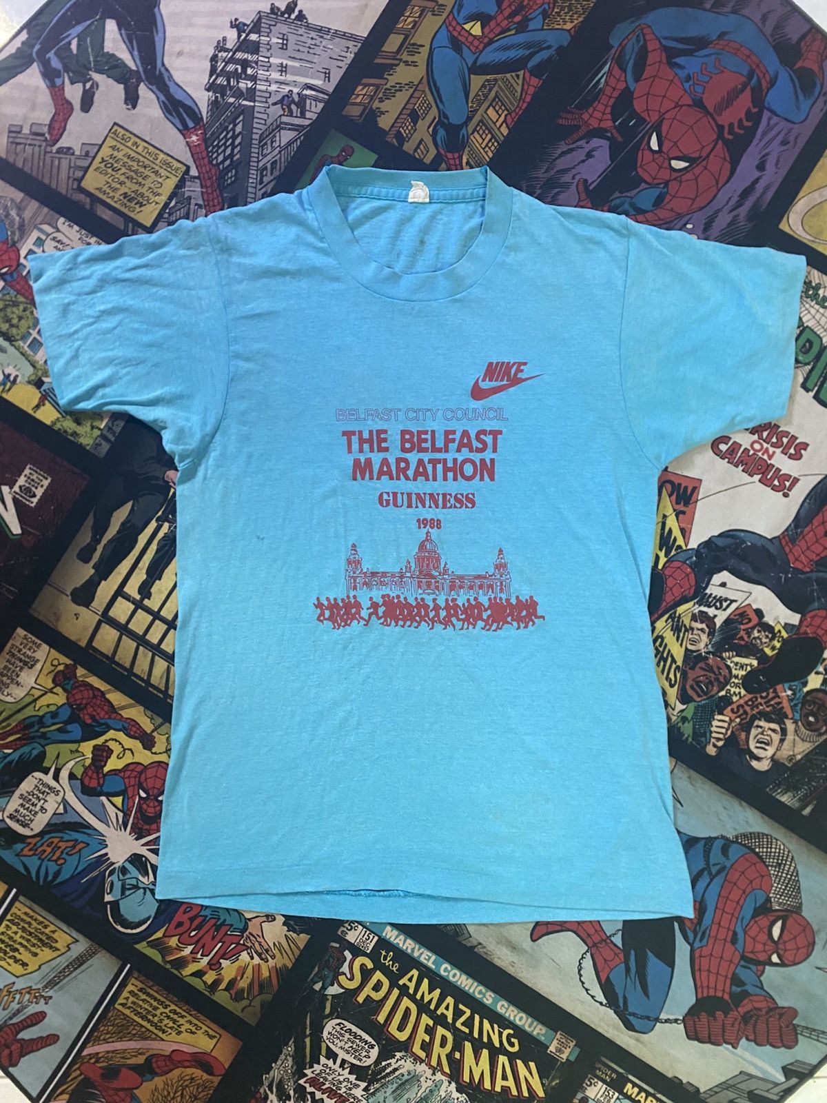 Other Vintage 1989 The Belfast Marathon Nike T-Shirt Size US S / EU 44-46 / 1 - 1 Thumbnail