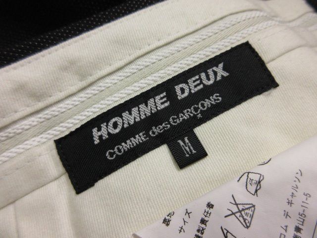 Comme des Garcons Homme Casual Pants Silk blend slacks woven pattern Black Size US 33 - 6 Thumbnail