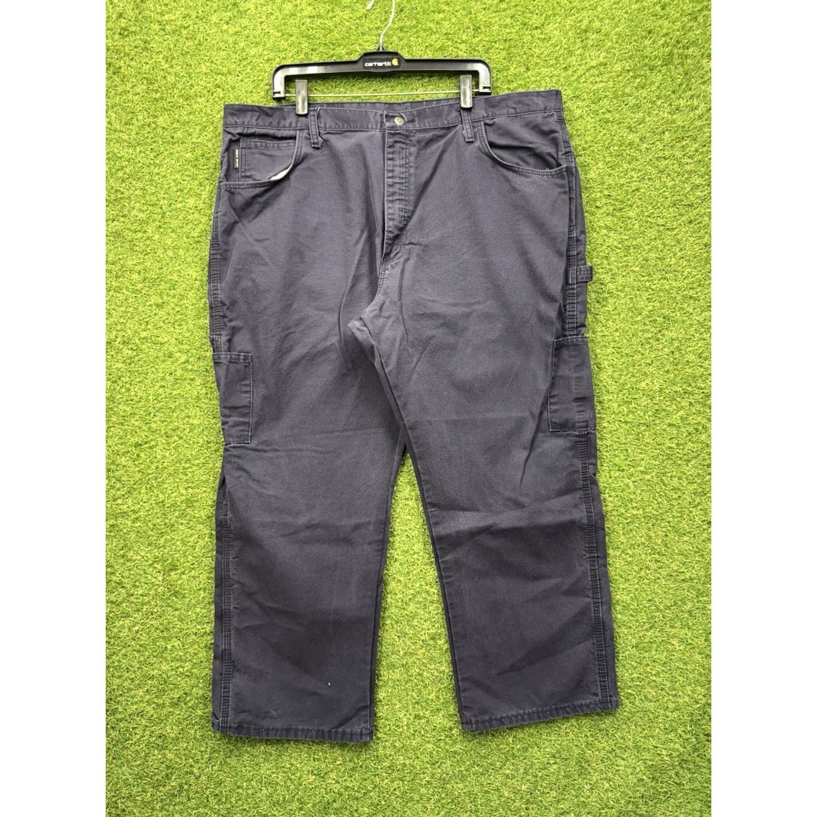 Vintage Bulwark Mens FR Pants 40 x 28 Navy Blue Cargo Flame-Resistant Workwear Pants Size US 40 / EU 56 - 2 Thumbnail