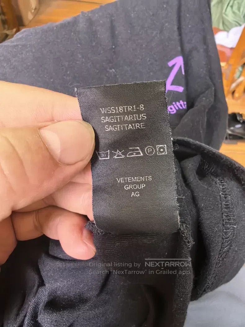 Vetements Vetements Sagittarius T-Shirt Black Cotton M Size Size US M / EU 48-50 / 2 - 7 Thumbnail