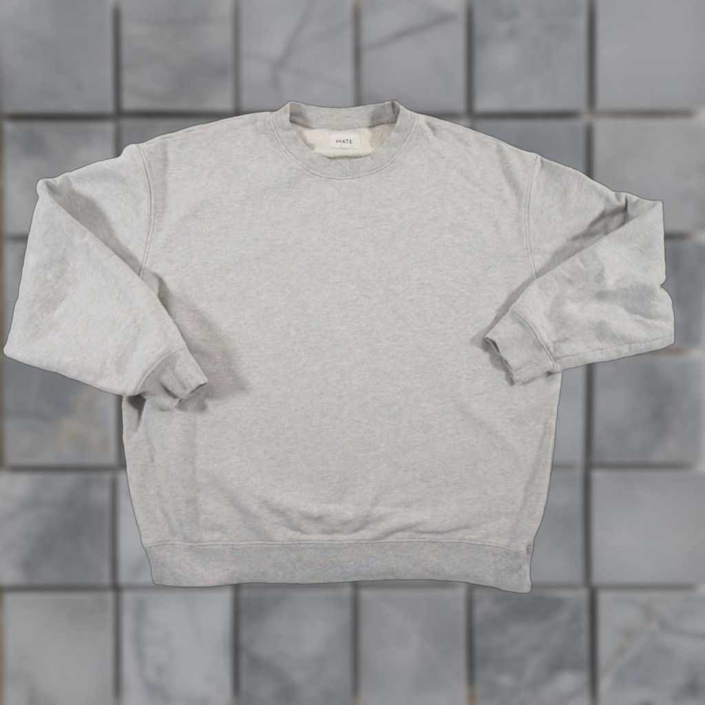Vintage VINTAGE Mate Women's Sweatshirt Pullover Crew Neck Oversized Casual Fleece Solid XS/S Gray Ladies Size S / US 4 / IT 40 - 1 Thumbnail