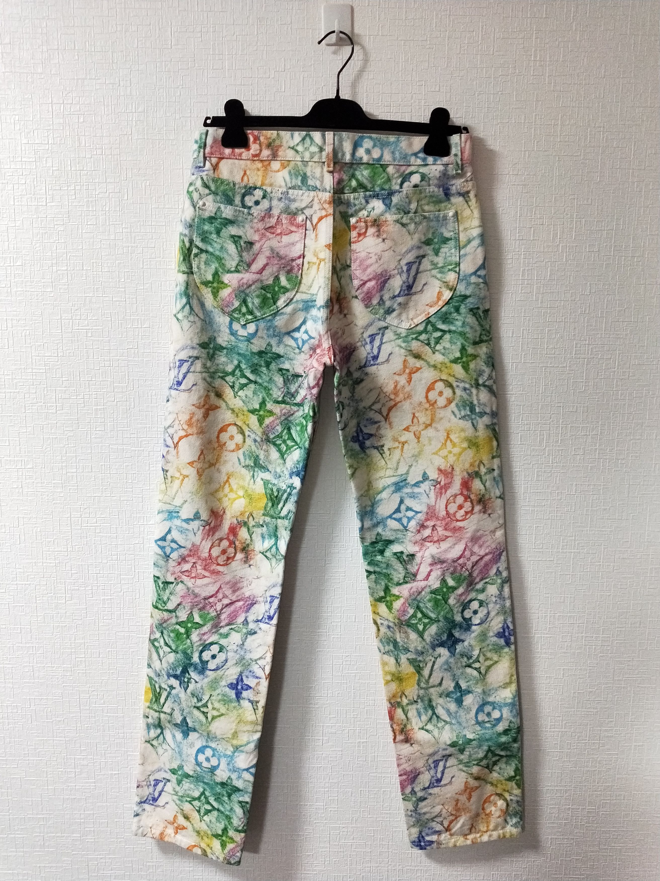 Louis Vuitton Pastel Monogram Denim Jeans Size US 31 - 2 Thumbnail