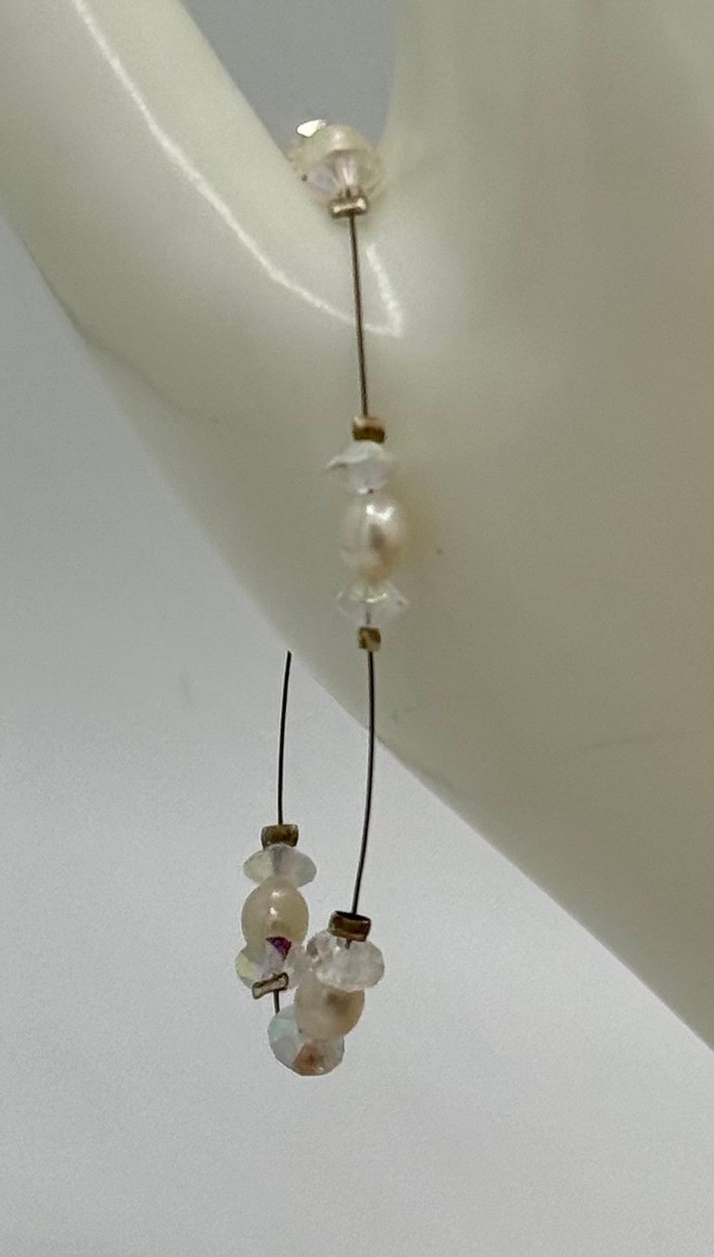 Other Beautiful freshwater pearl crystal sterling bracelet 5 1/2" Size ONE SIZE - 2 Thumbnail