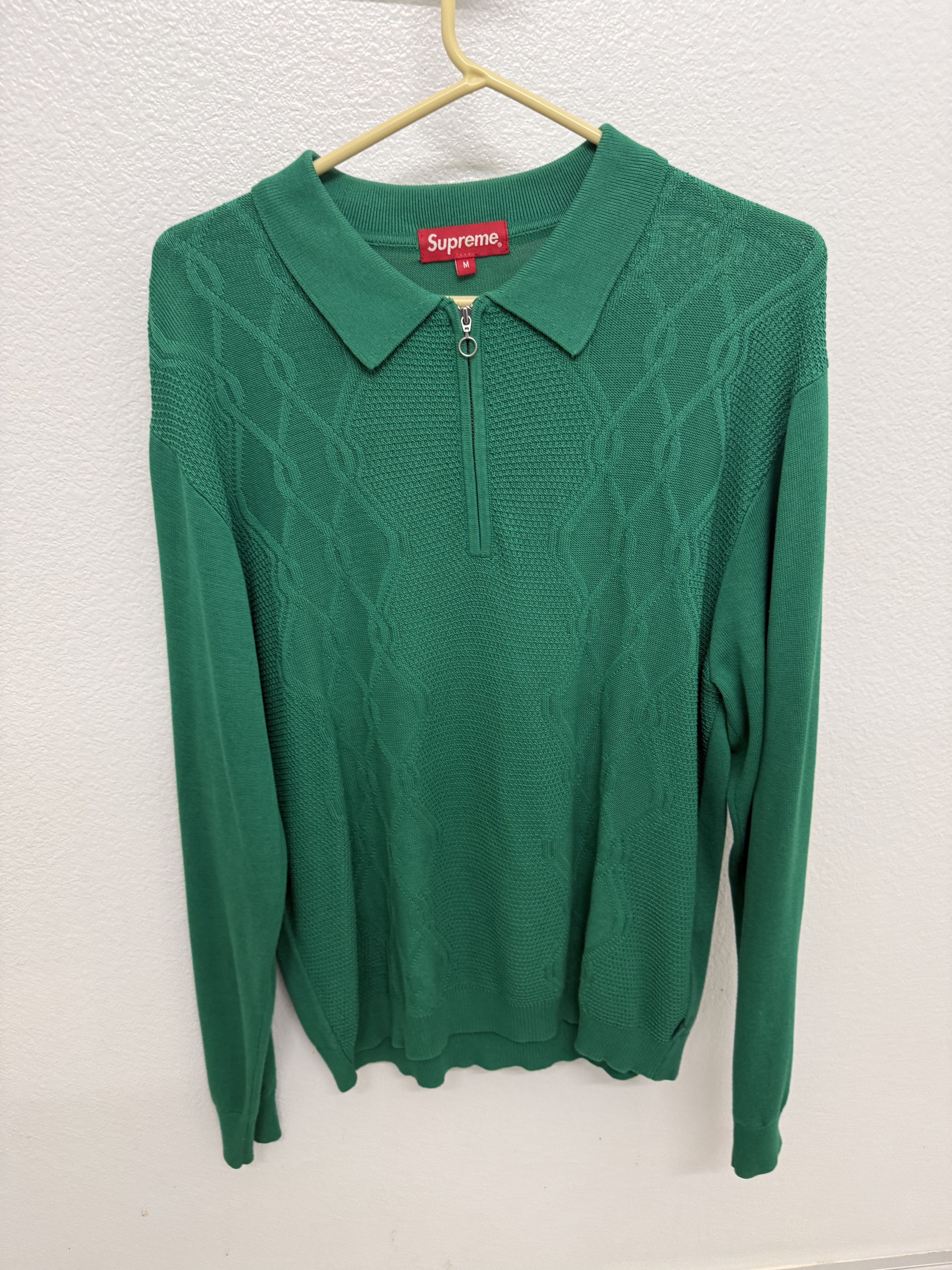 supreme zip up polo sweater カーディガン 24fw Supreme Woven