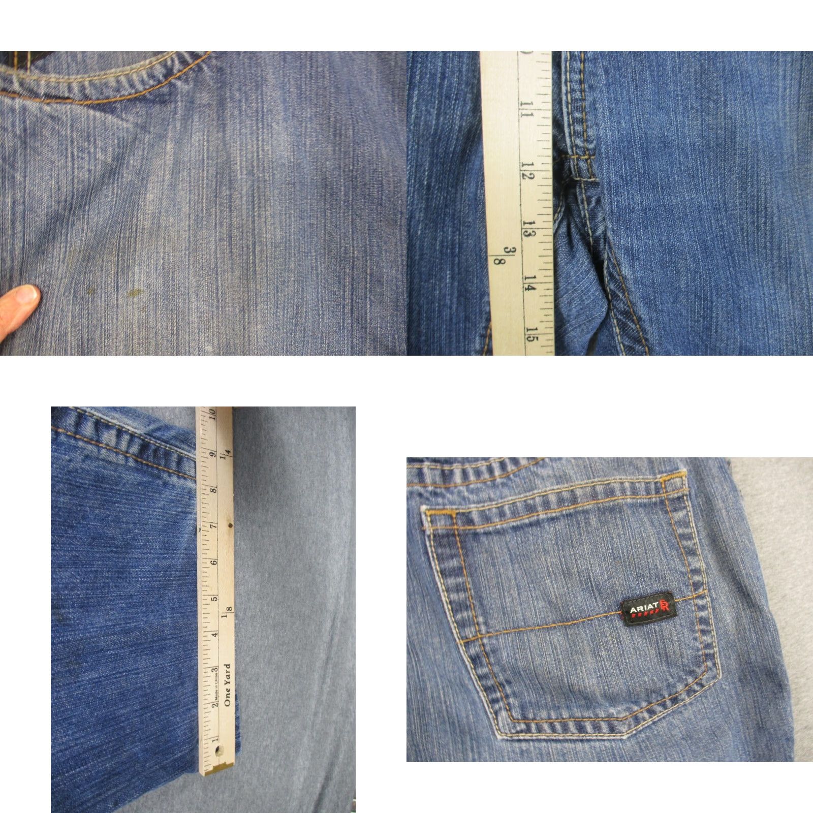 Ariat Ariat M4 FR Jeans 42x31 Denim Boot Work Cowboy Relaxed Flame-Resistant Jeans Mens 42 Blue Cowboy 90s? Size US 42 / EU 58 - 8 Thumbnail