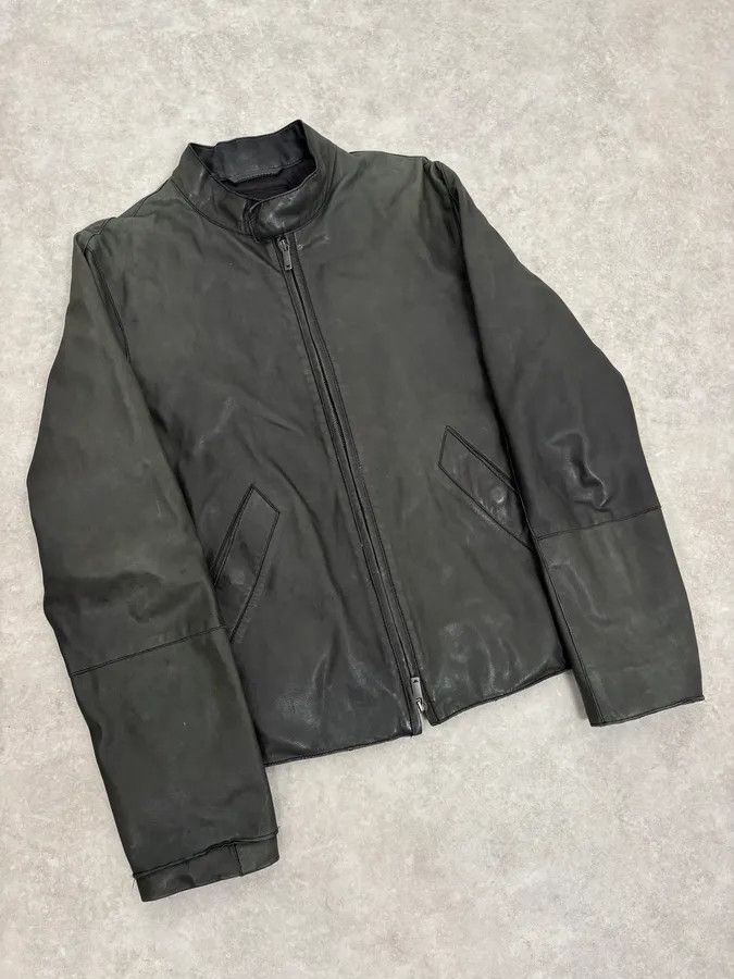 Emporio Armani AW2006 Emporio Armani Biker Eroded Leather Jacket Size US S / EU 44-46 / 1 - 4 Thumbnail