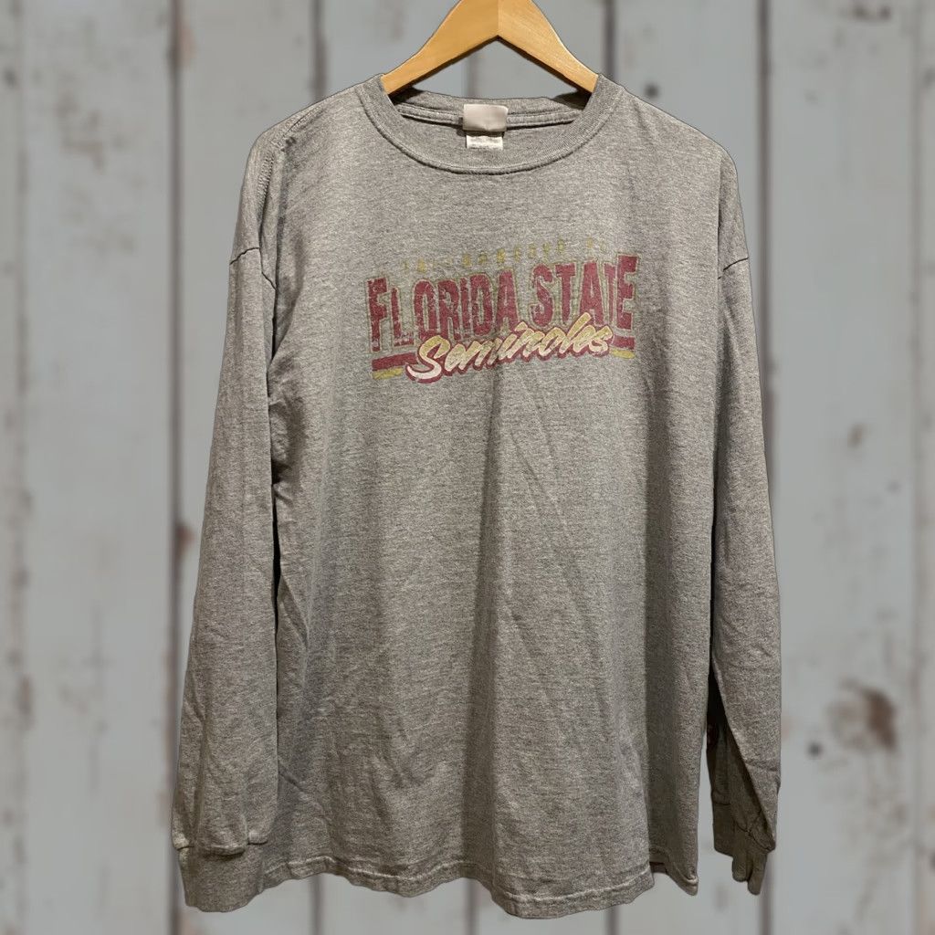 Vintage VINTAGE Mens XL Long Sleeve Florida Seminoles State Gray Shirt Viatran Crew Neck Size US XL / EU 56 / 4 - 1 Thumbnail
