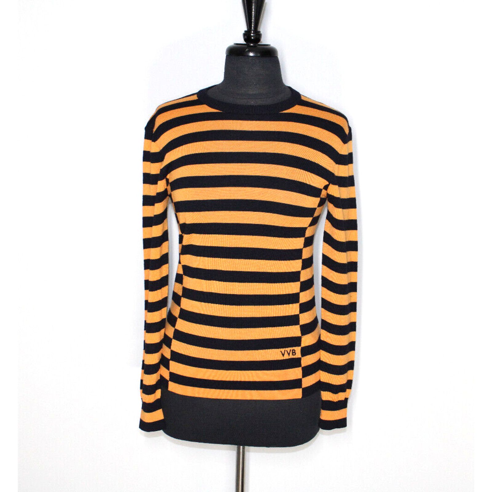 New VICTORIA BECKHAM Striped Wool Sweater Pullover Sweater S