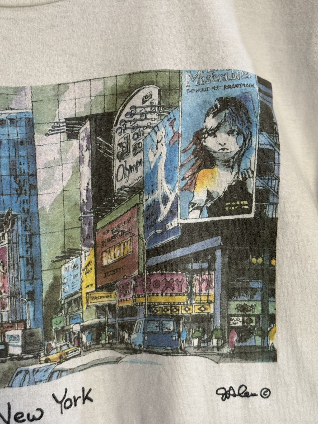 Vintage Vintage Art 90 Angle New York Miserables Single Stitches Tee Size US M / EU 48-50 / 2 - 3 Thumbnail