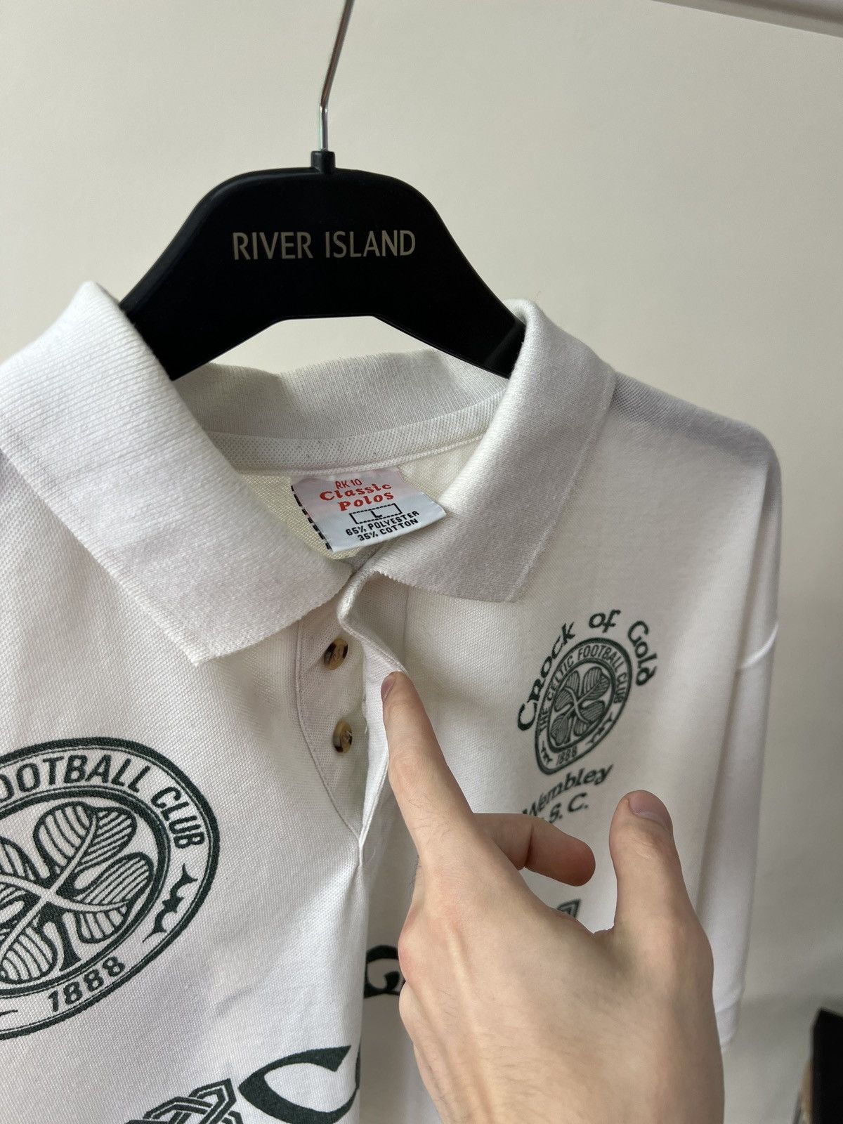 Other Vintage Celtic Retro Polo Soccer T-Shirt Size US L / EU 52-54 / 3 - 8 Thumbnail